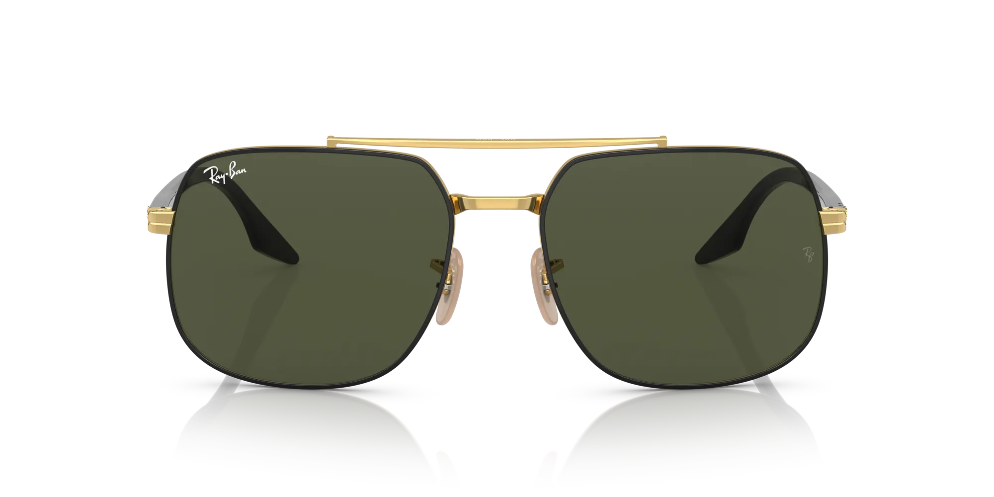 Ray - Ban RB3699 900031 Occhiali da sole Metallo Nero Verde Squadrata Normale - immagine 3