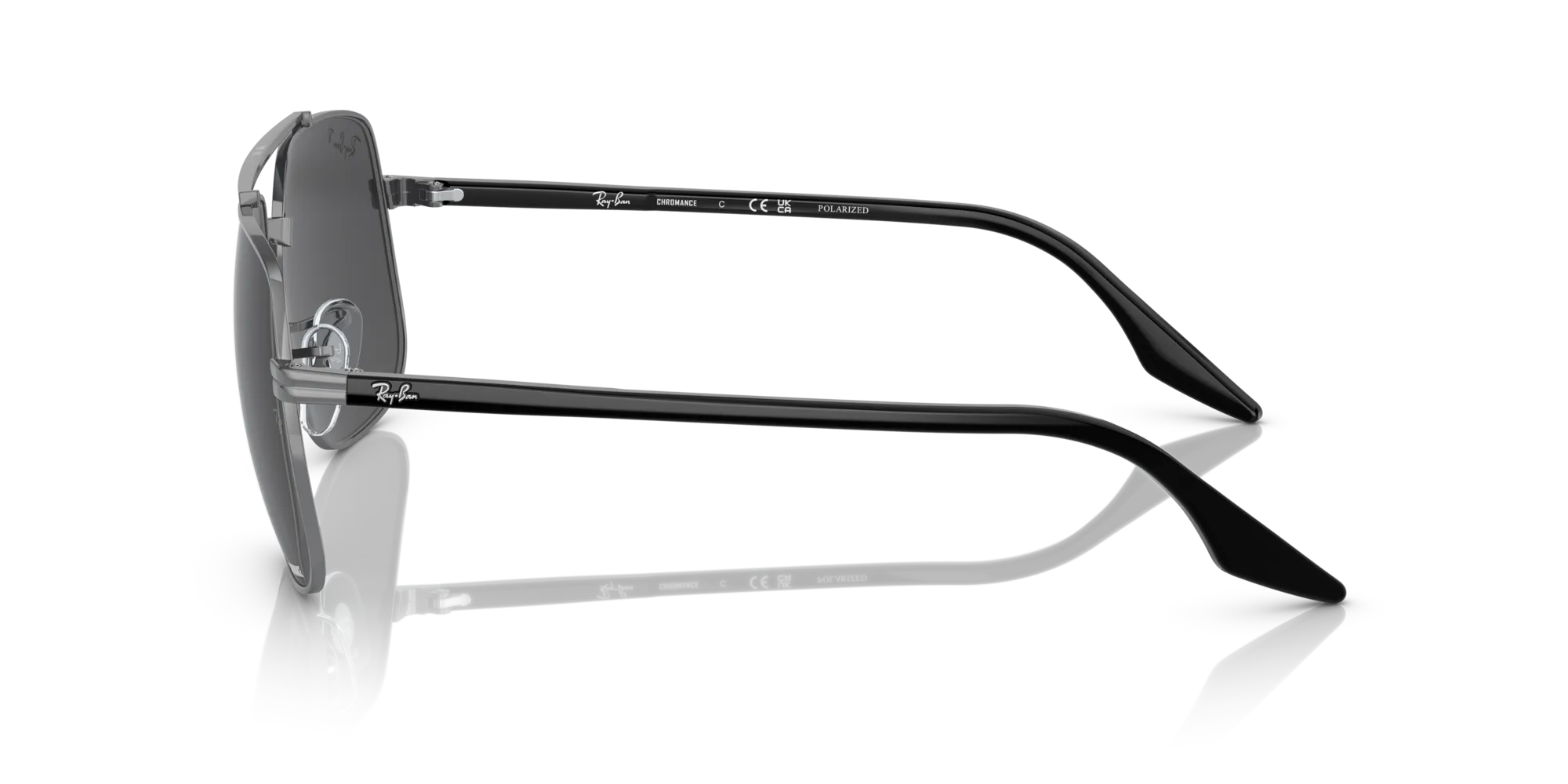 Ray - Ban RB3699 004/K8 Occhiali da sole Metallo Grigio Grigio Squadrata Polarizzata - immagine 4