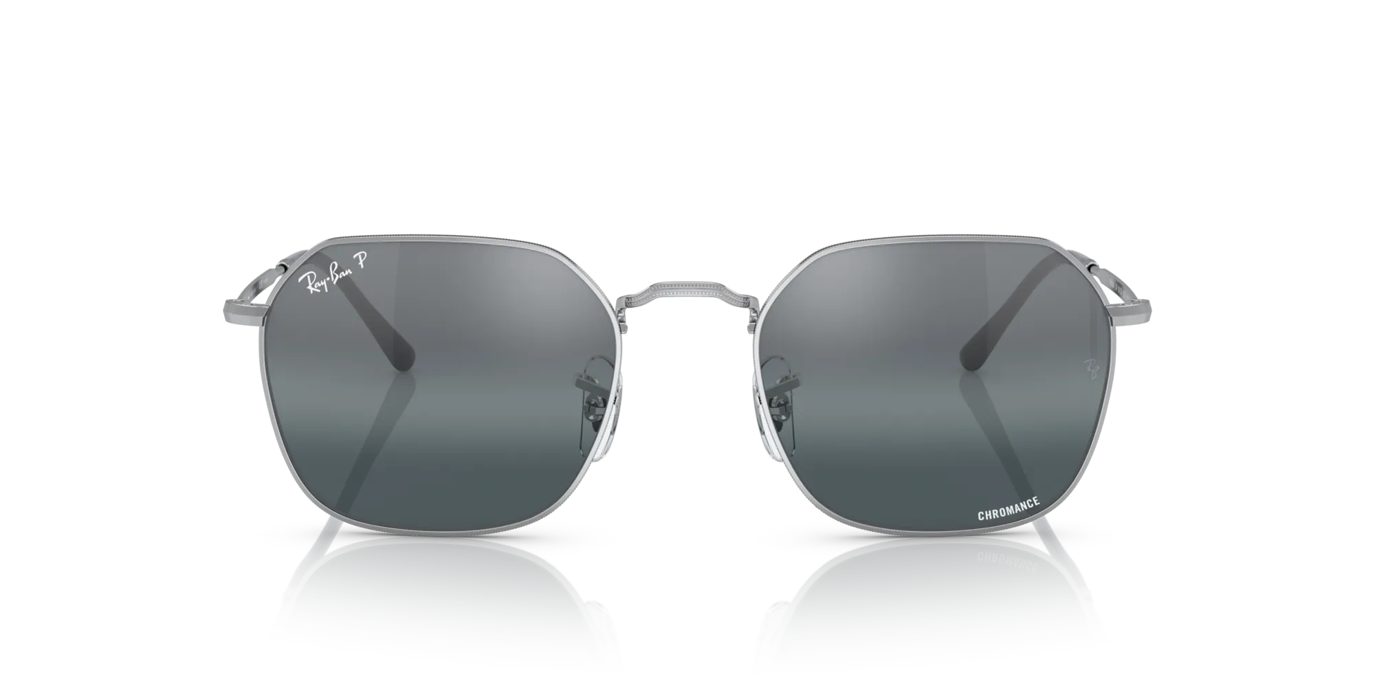 Ray - Ban RB3694 JIM 9242G6 Occhiali da sole Metallo Argento Argento Geometrica Polarizzata Specchiato - immagine 3