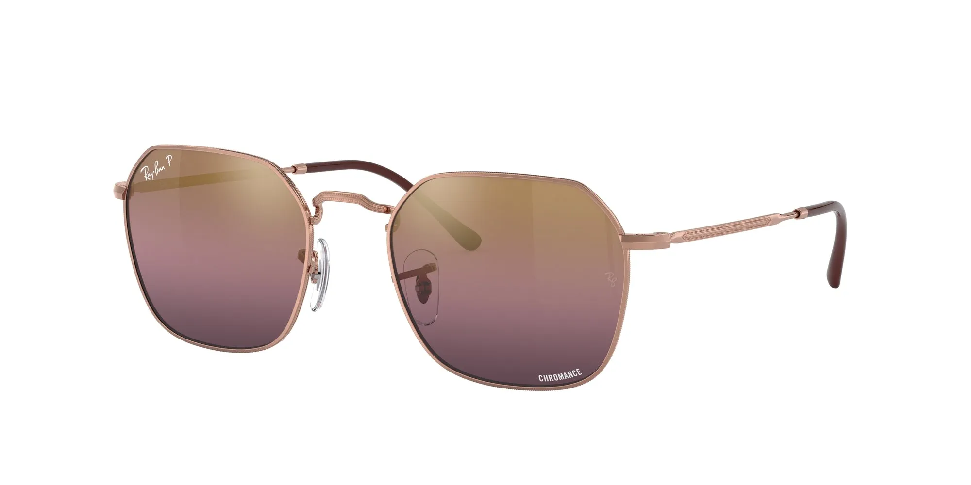 Ray - Ban RB3694 JIM 9202G9 Occhiali da sole Metallo Oro Oro Geometrica Polarizzata Specchiato - immagine 1