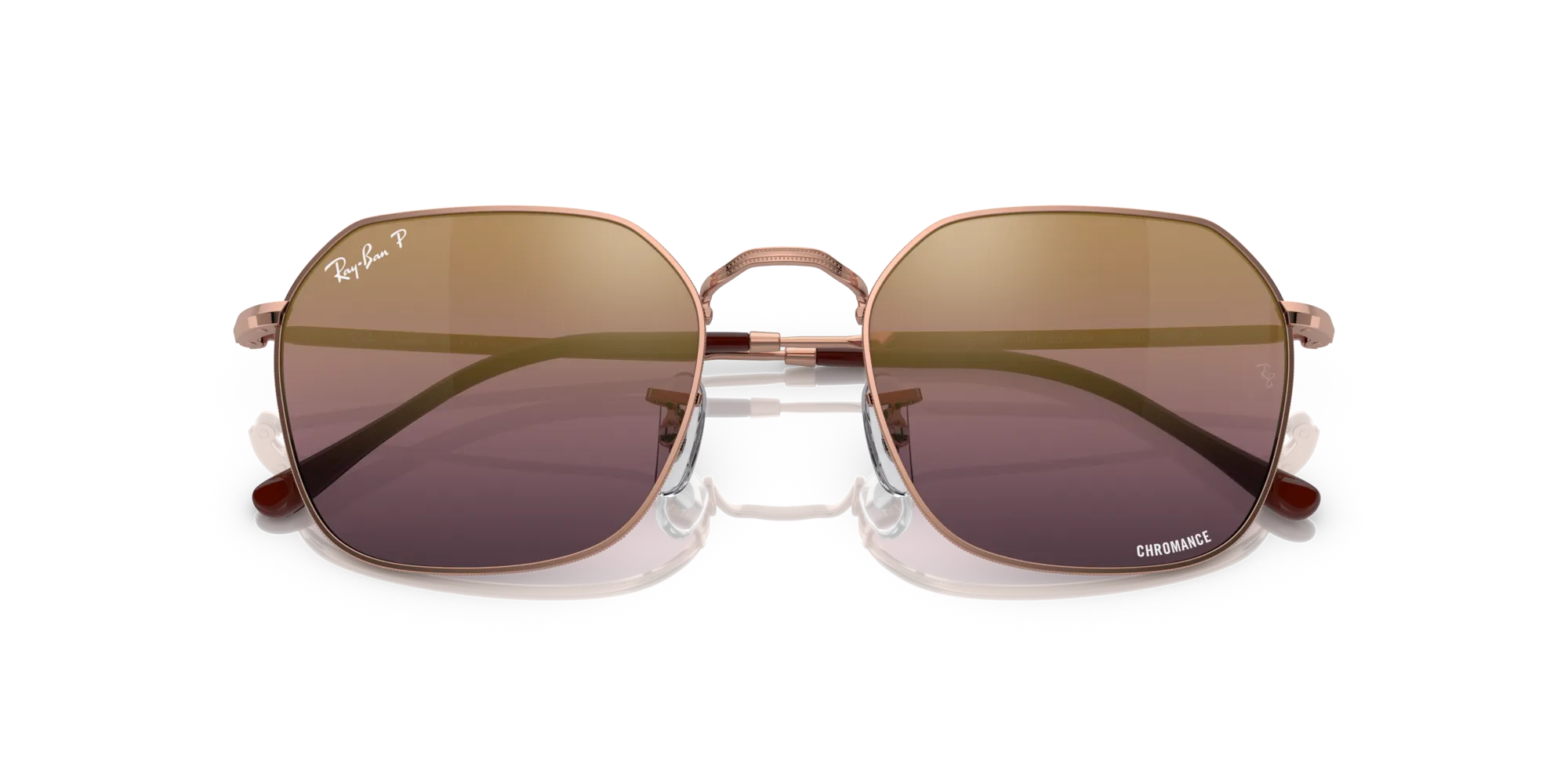 Ray - Ban RB3694 JIM 9202G9 Occhiali da sole Metallo Oro Oro Geometrica Polarizzata Specchiato - immagine 2