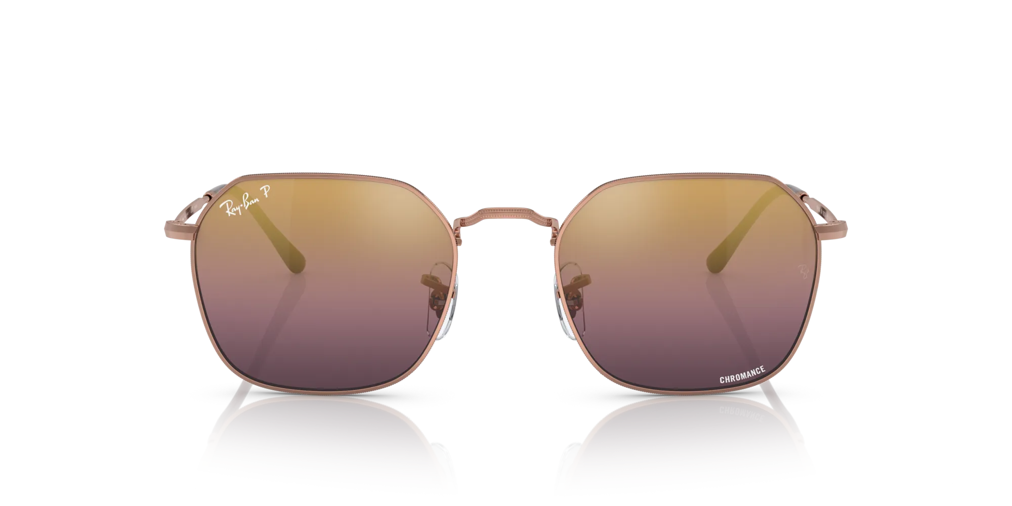Ray - Ban RB3694 JIM 9202G9 Occhiali da sole Metallo Oro Oro Geometrica Polarizzata Specchiato - immagine 3