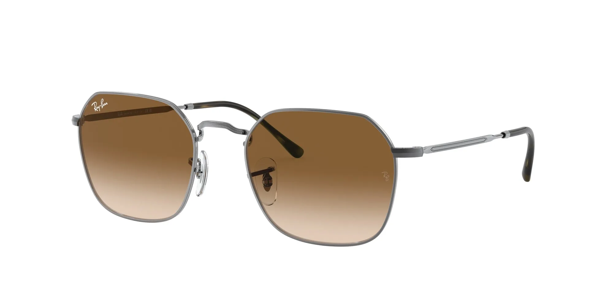 Ray - Ban RB3694 JIM 004/51 Occhiali da sole Metallo Grigio Marrone Geometrica Normale Sfumato - immagine 1