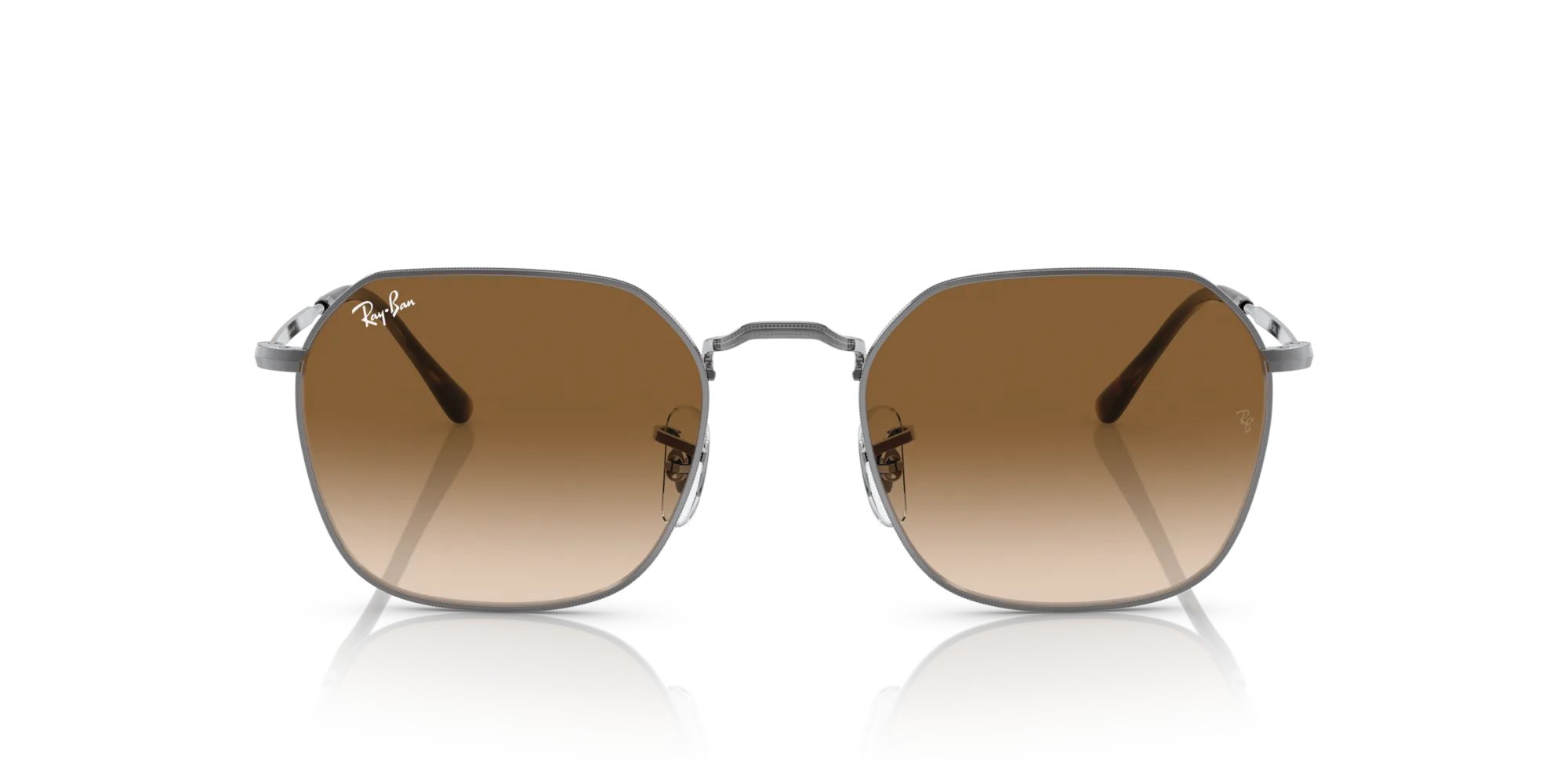 Ray - Ban RB3694 JIM 004/51 Occhiali da sole Metallo Grigio Marrone Geometrica Normale Sfumato - immagine 3