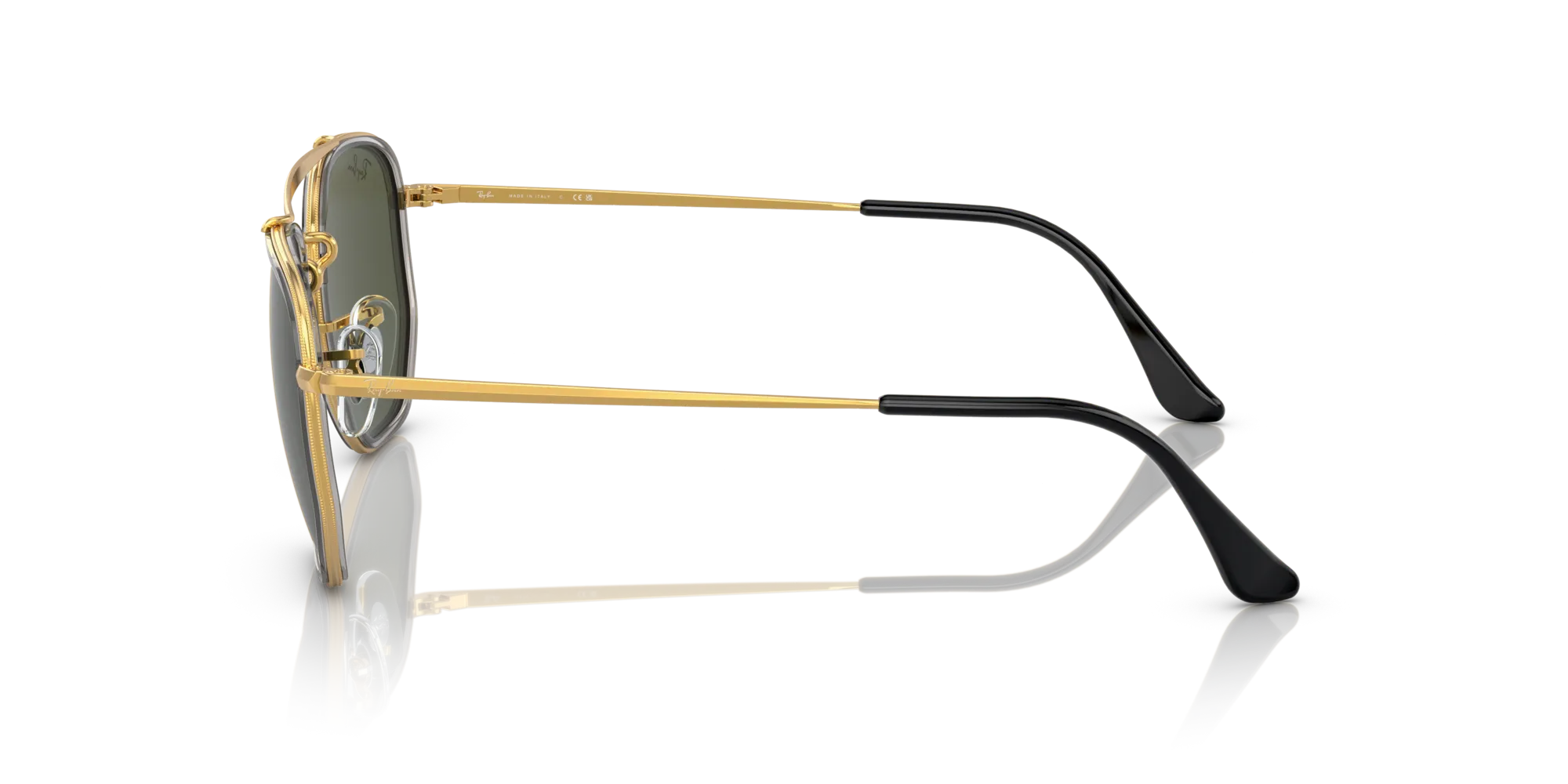 Ray - Ban RB3648M THE MARSHAL II 923931 Occhiali da sole Acciaio Oro Verde Geometrica Normale - immagine 4