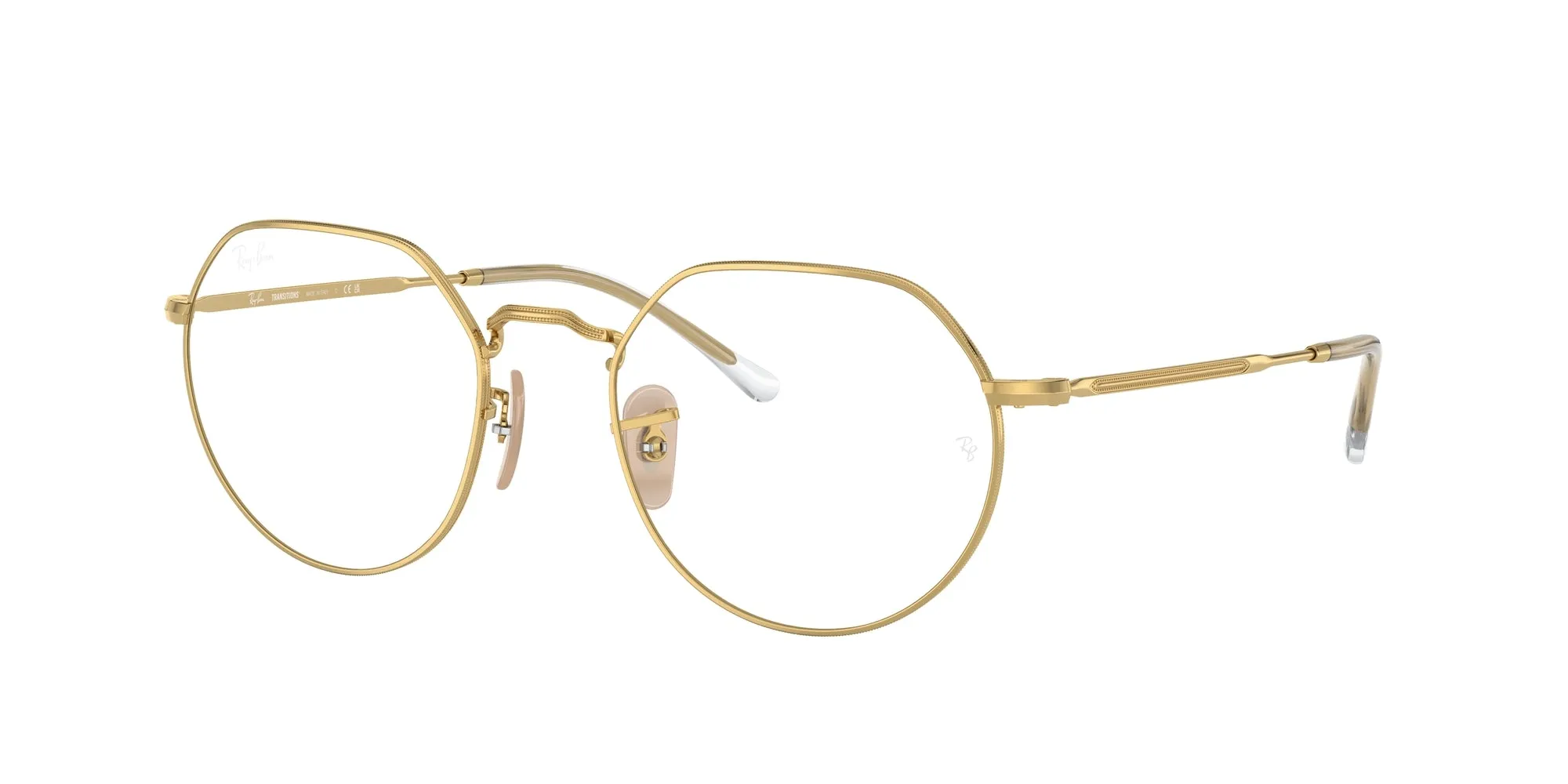Ray - Ban RB3565 JACK 001/GG Occhiali da sole Metallo Oro Blu Geometrica Fotocromatiche Fotocromatico - immagine 1
