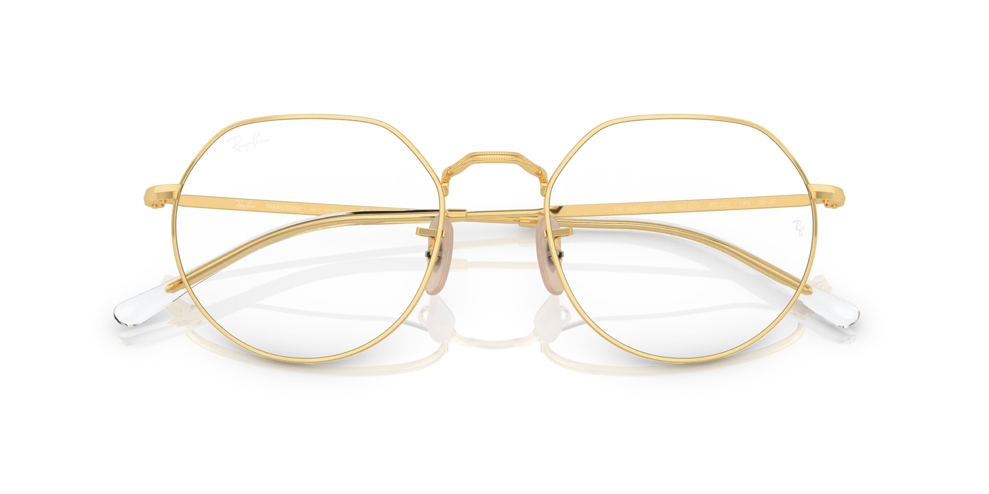 Ray - Ban RB3565 JACK 001/GG Occhiali da sole Metallo Oro Blu Geometrica Fotocromatiche Fotocromatico - immagine 2