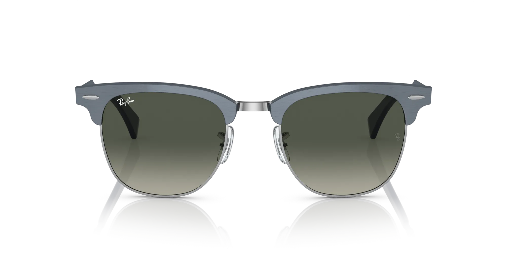 Ray - Ban RB3507 CLUBMASTER ALUMINUM 924871 Occhiali da sole Metallo Blu Grigio Squadrata Normale Sfumato - immagine 3
