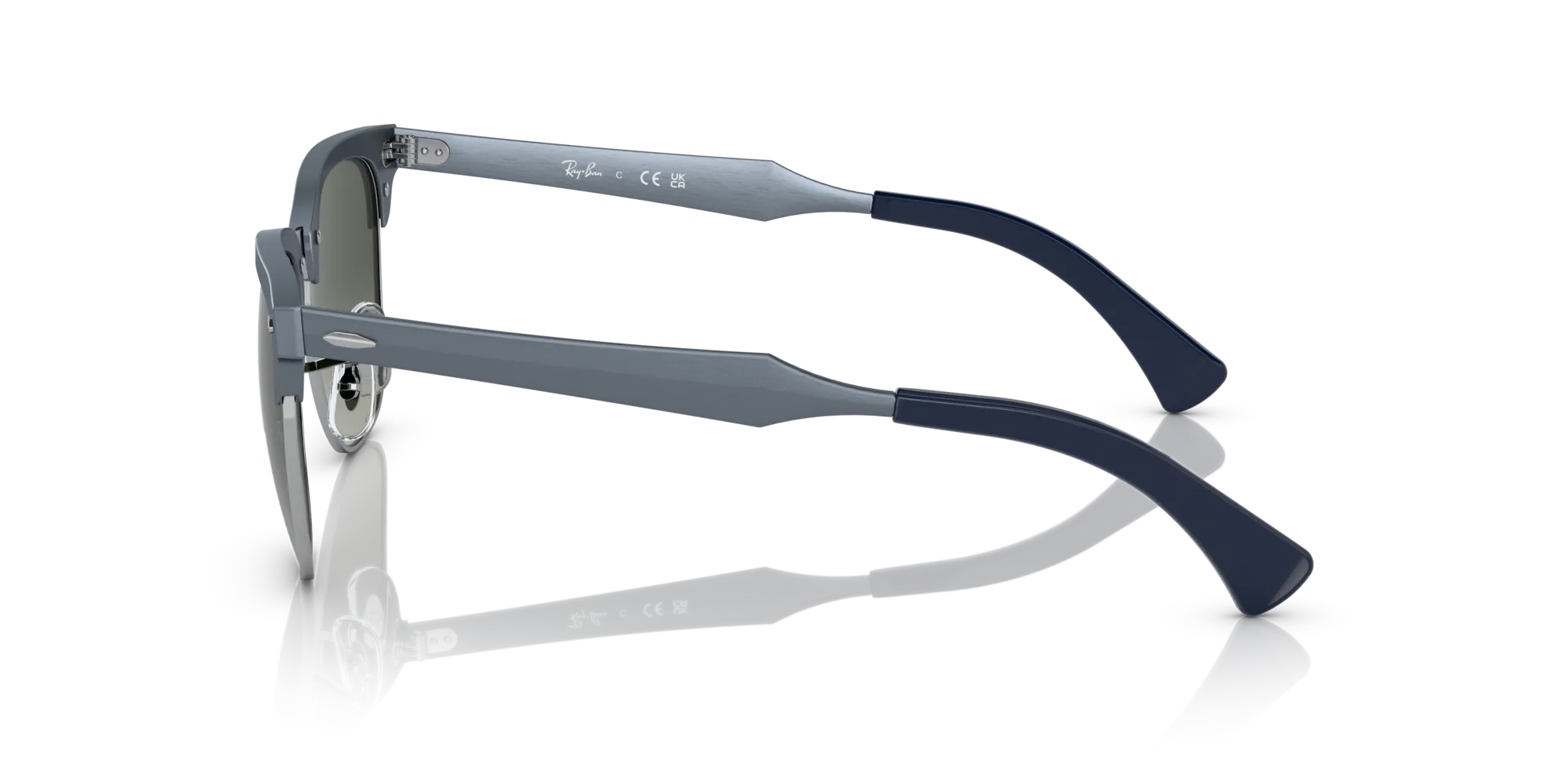 Ray - Ban RB3507 CLUBMASTER ALUMINUM 924871 Occhiali da sole Metallo Blu Grigio Squadrata Normale Sfumato - immagine 4