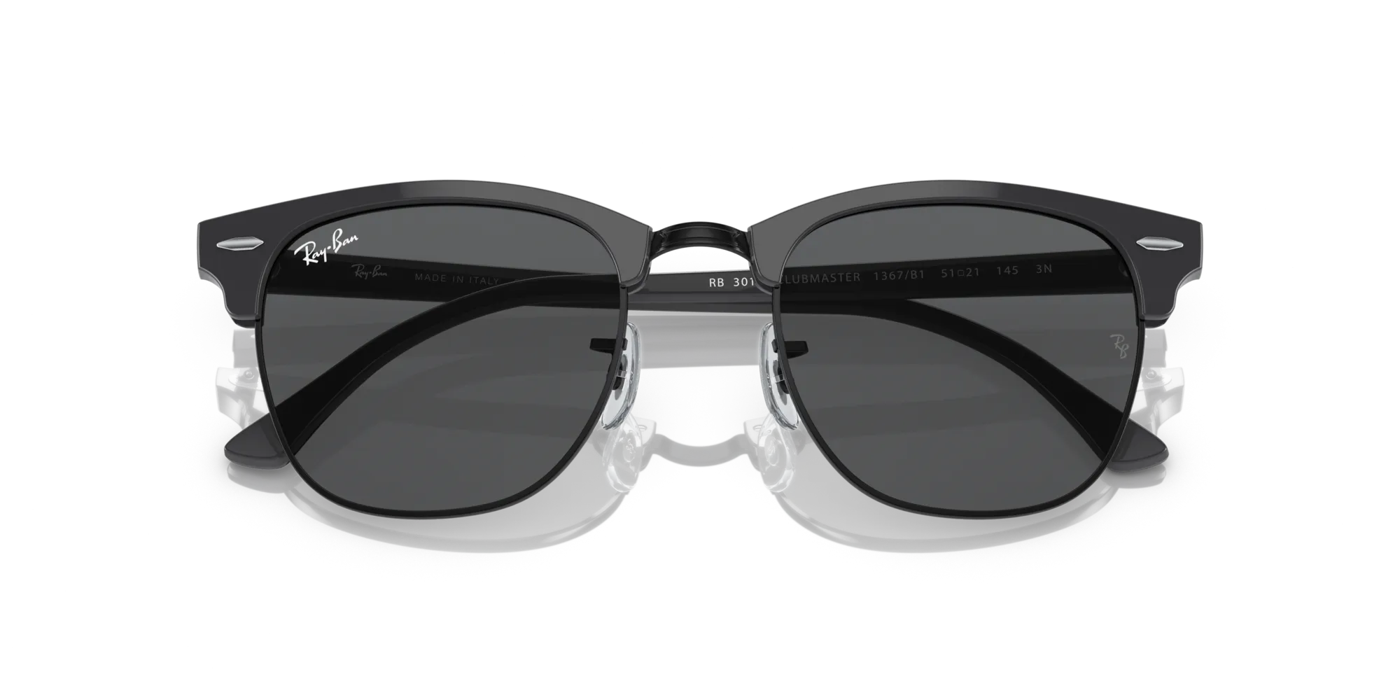 Ray - Ban RB3016 CLUBMASTER 1367B1 Occhiali da sole Acetato Grigio Grigio Squadrata Normale - immagine 2