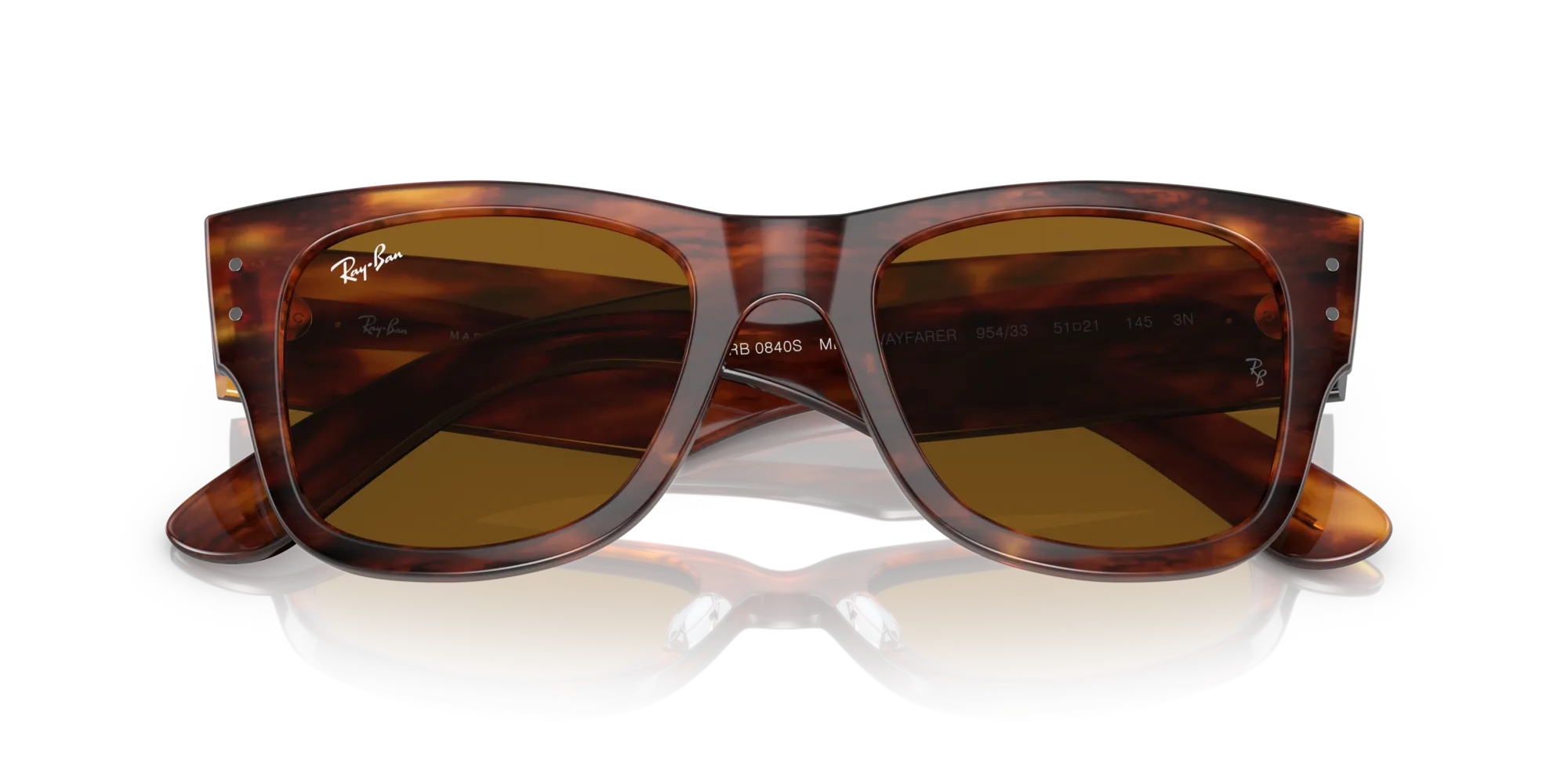 Ray - Ban RB0840S MEGA WAYFARER 954/33 Occhiali da sole Acetato Marrone Marrone Squadrata Normale - immagine 2