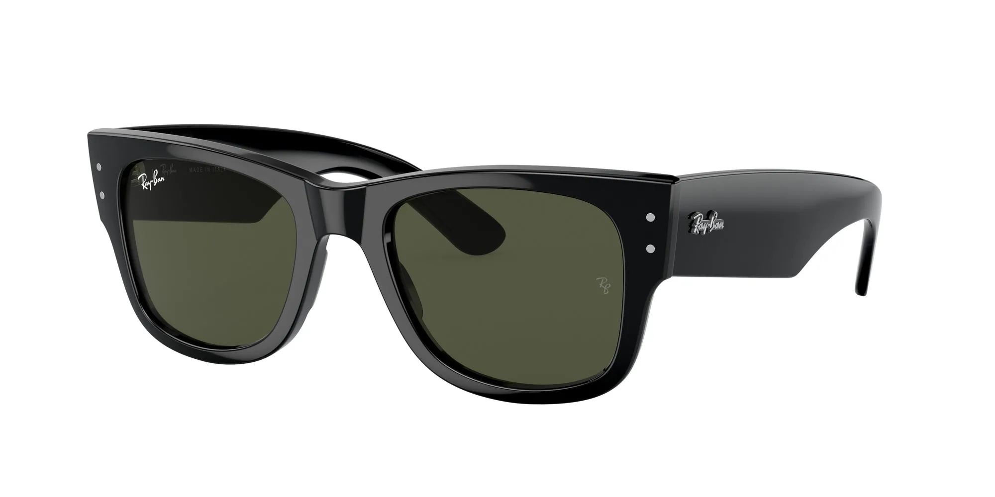 Ray - Ban RB0840S MEGA WAYFARER 901/31 Occhiali da sole Acetato Nero Verde Squadrata Normale - immagine 1