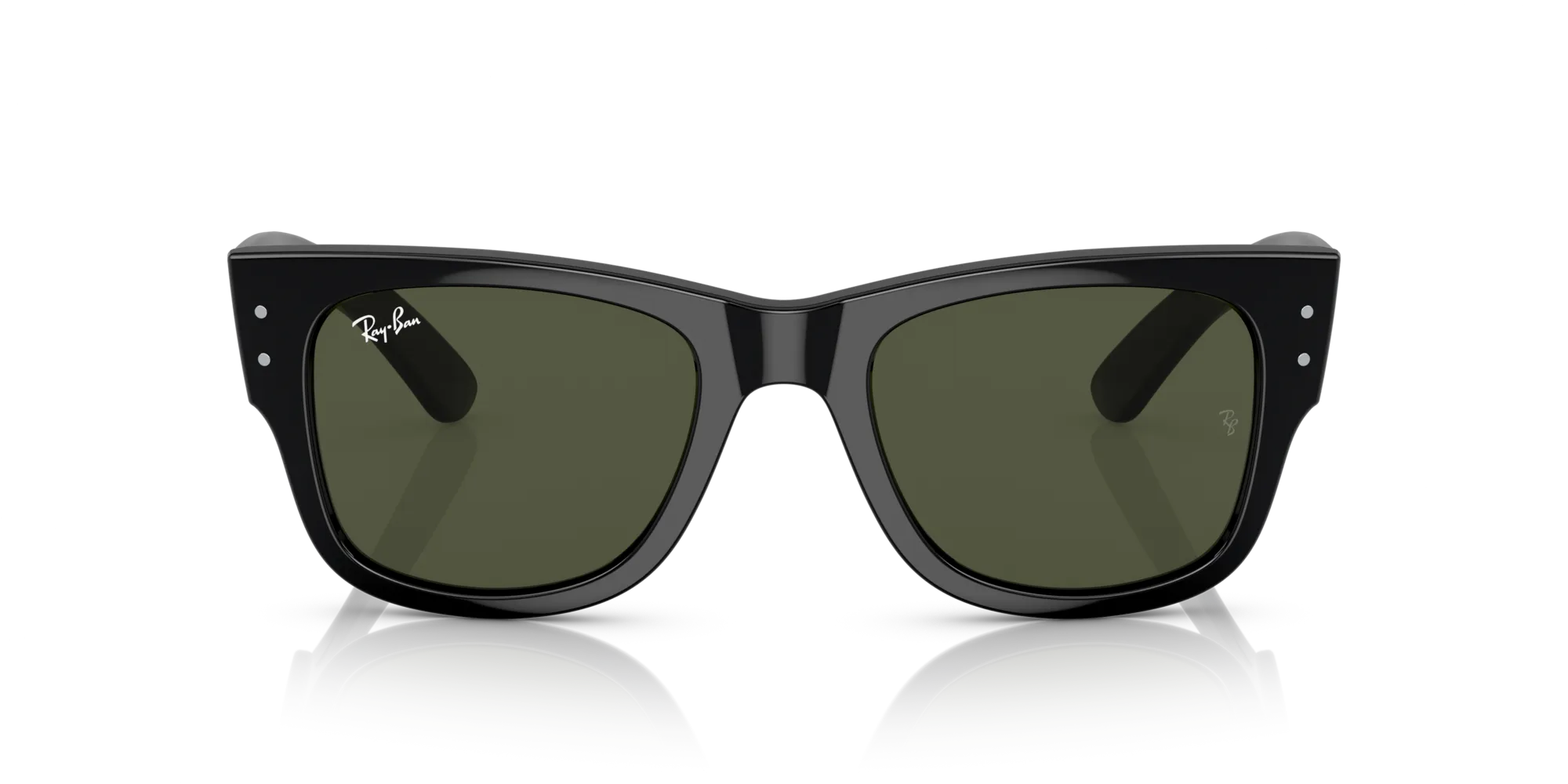 Ray - Ban RB0840S MEGA WAYFARER 901/31 Occhiali da sole Acetato Nero Verde Squadrata Normale - immagine 3