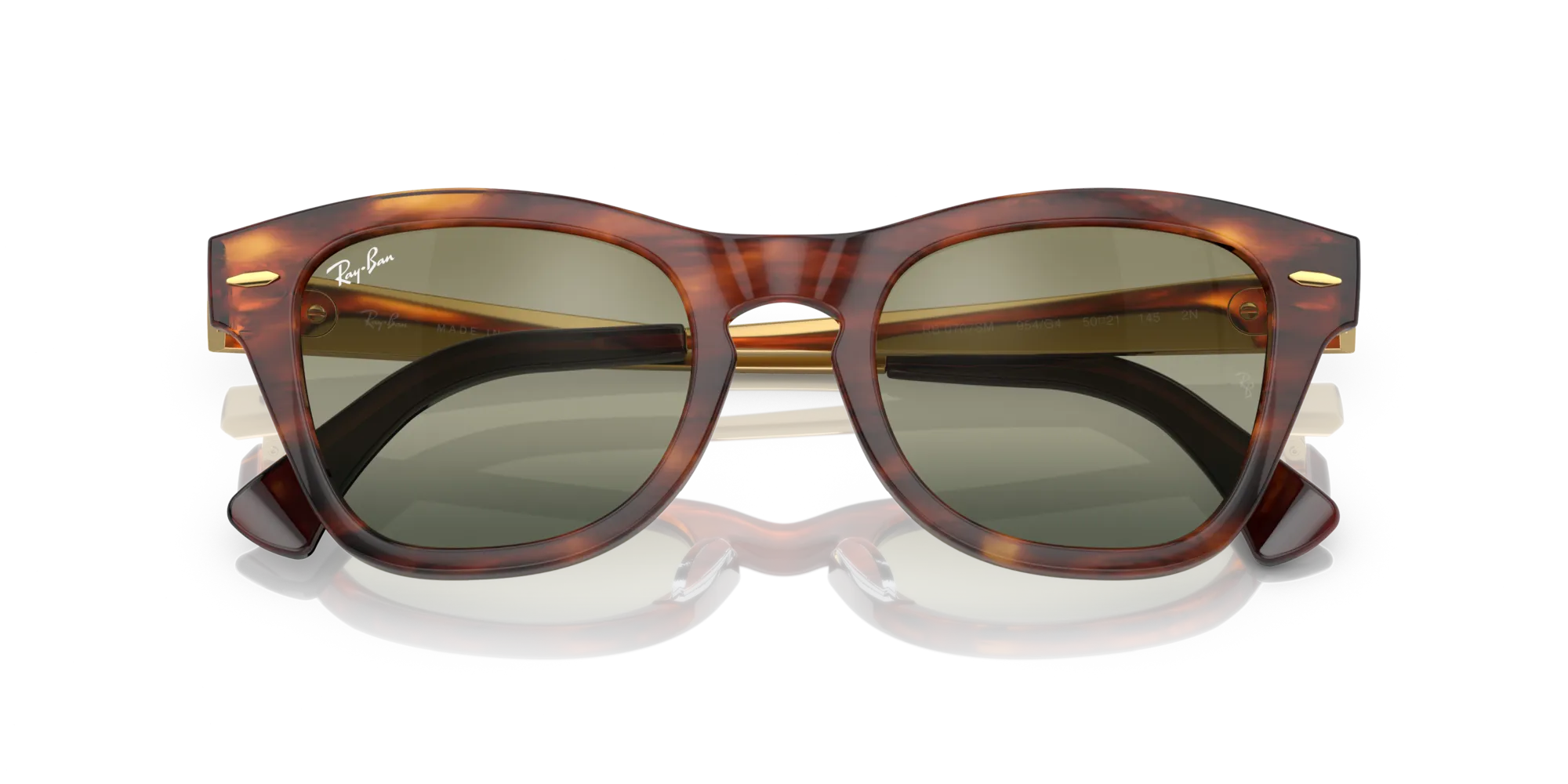 Ray - Ban RB0707SM 954/G4 Occhiali da sole Acetato Marrone Verde Squadrata Normale - immagine 2