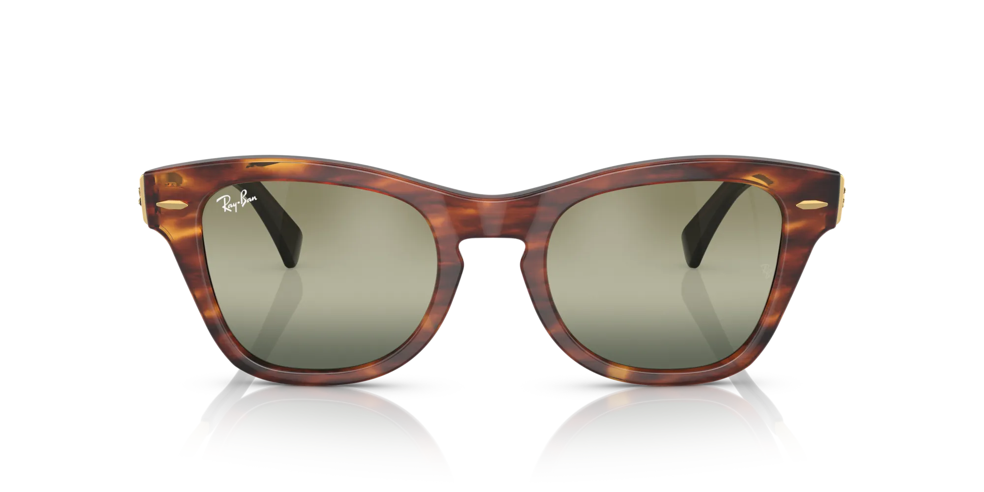 Ray - Ban RB0707SM 954/G4 Occhiali da sole Acetato Marrone Verde Squadrata Normale - immagine 3