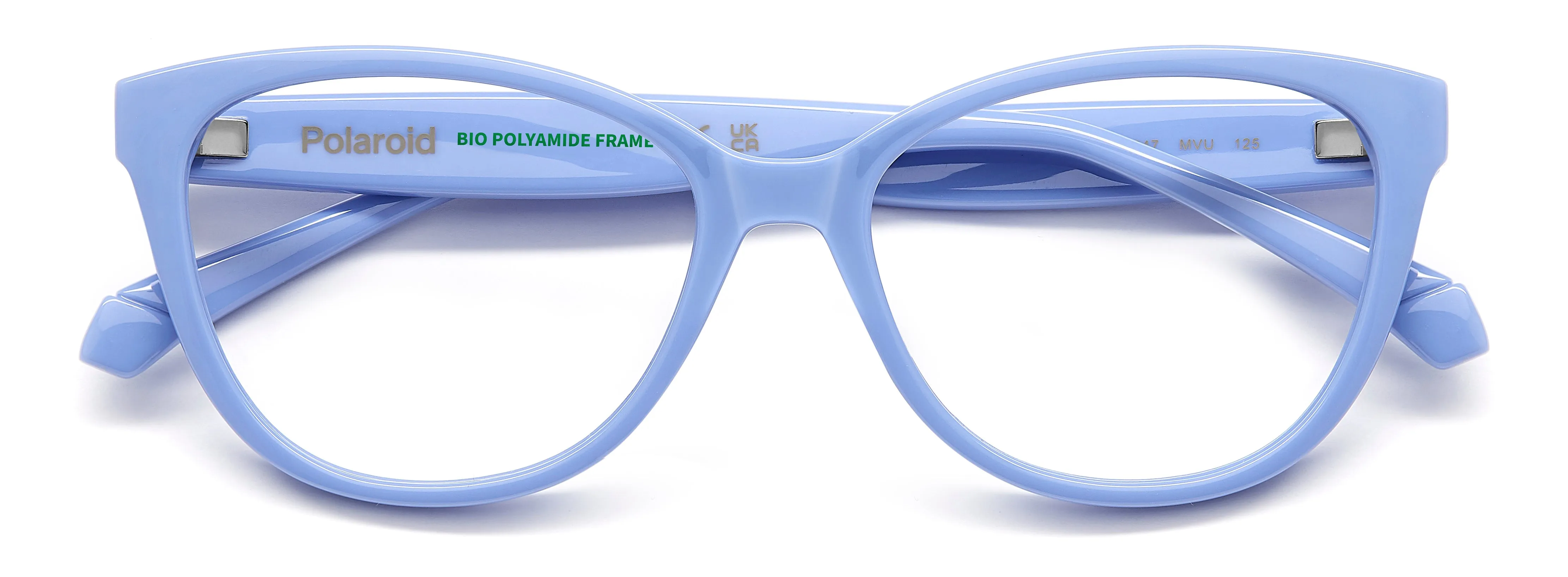Polaroid PLD D847 MVU Montature da vista bambino Eco-poliammide Azzurro Cat Eye Normale - immagine 3