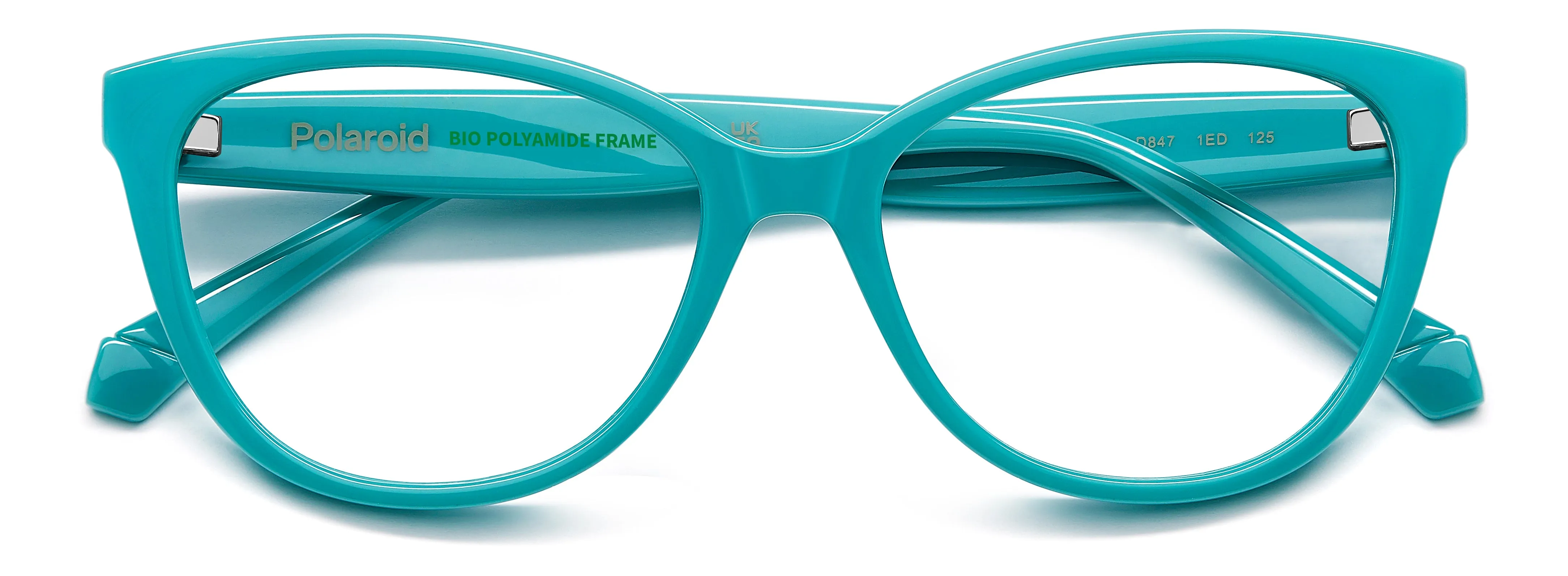 Polaroid PLD D847 1ED Montature da vista bambino Eco-poliammide Verde Cat Eye Normale - immagine 3