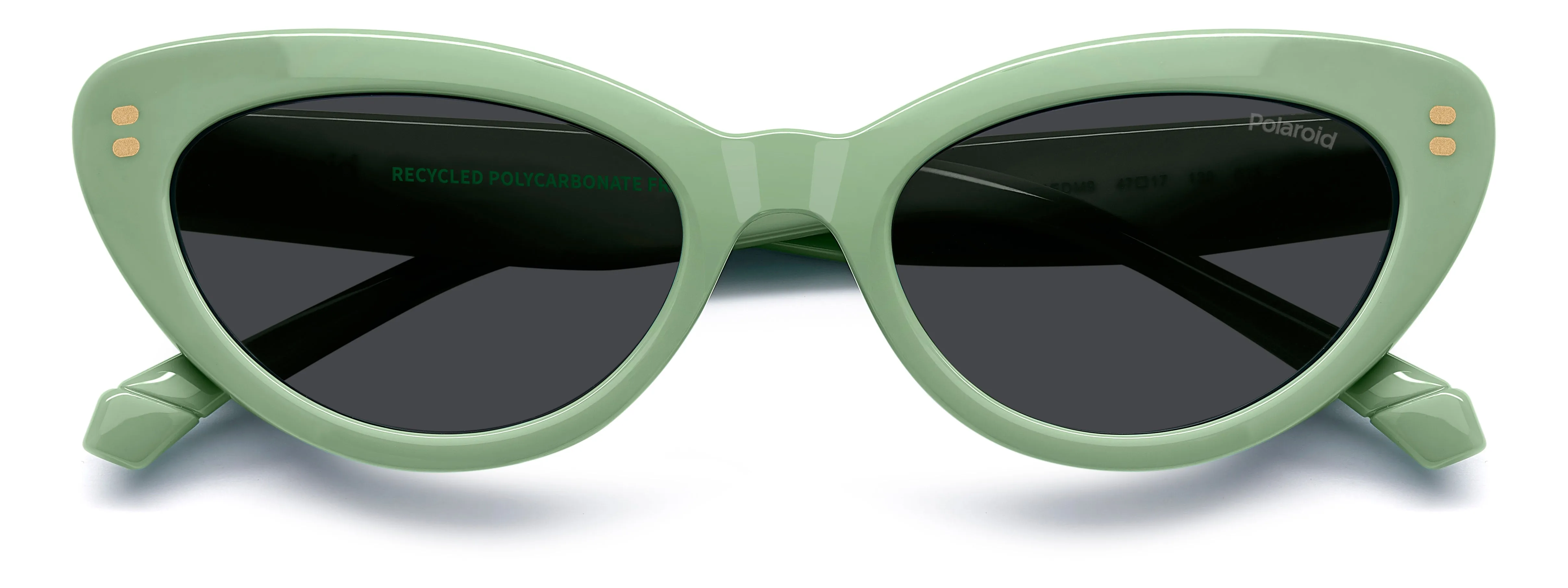 Polaroid Junior Polaroid PLD 8068/S 1ED/M9 Occhiali da sole bambino Policarbonato Verde Grigio Cat Eye Polarizzata - immagine 3