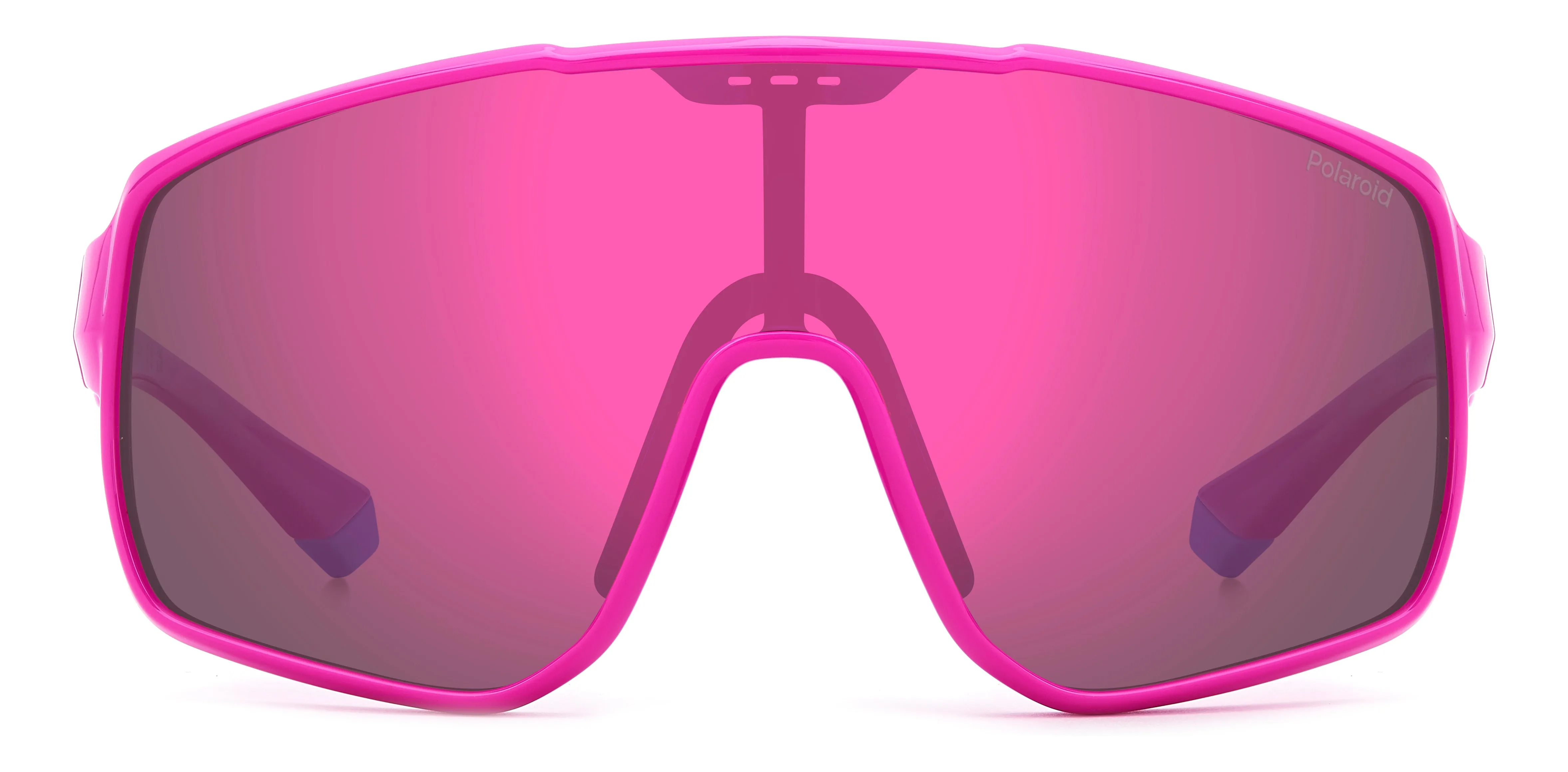Polaroid Junior Polaroid PLD 8070/S 35J/AI Occhiali da sole bambino Policarbonato Rosa Grigio Maschera Polarizzata Specchiato - immagine 2