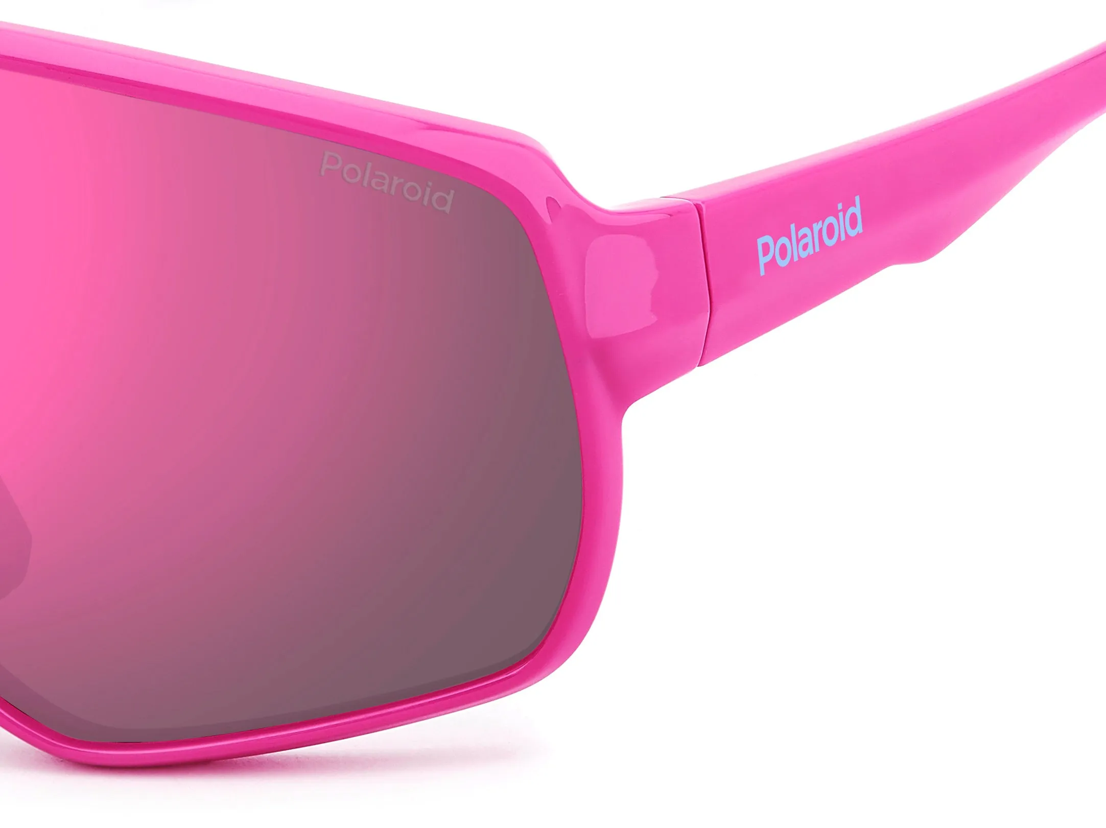 Polaroid Junior Polaroid PLD 8070/S 35J/AI Occhiali da sole bambino Policarbonato Rosa Grigio Maschera Polarizzata Specchiato - immagine 4