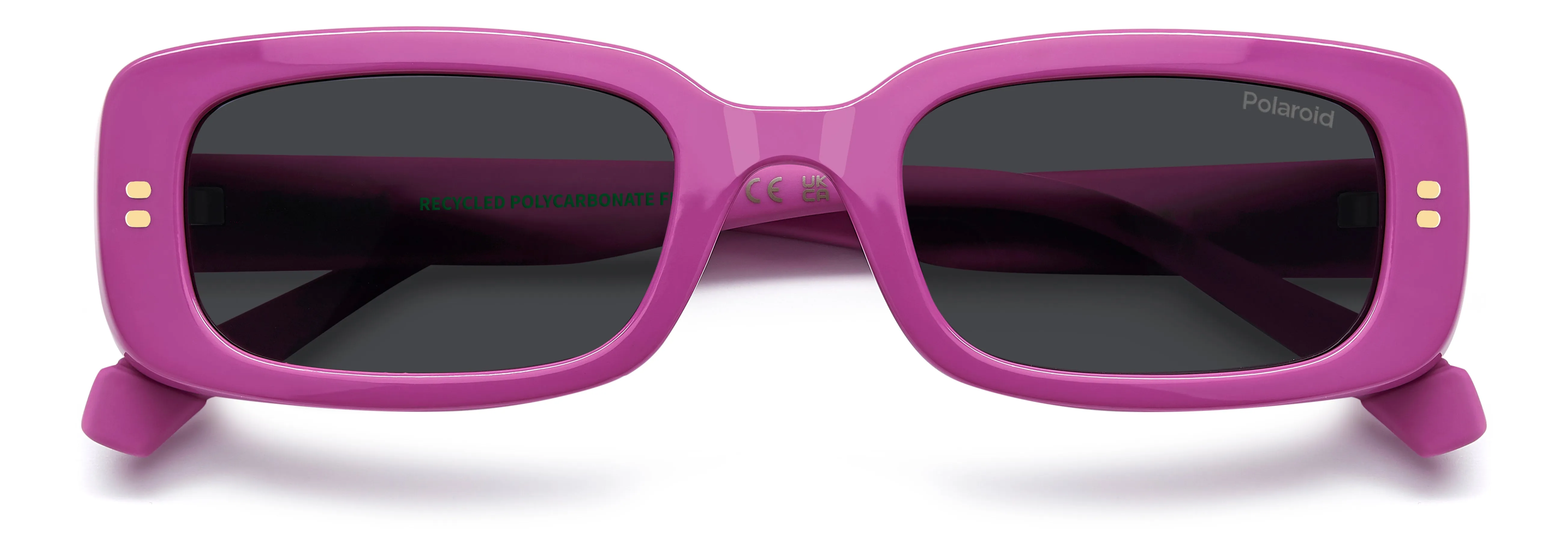 Polaroid Junior Polaroid PLD 8071/S MU1/M9 Occhiali da sole bambino Policarbonato Fucsia Grigio Squadrata Polarizzata - immagine 3