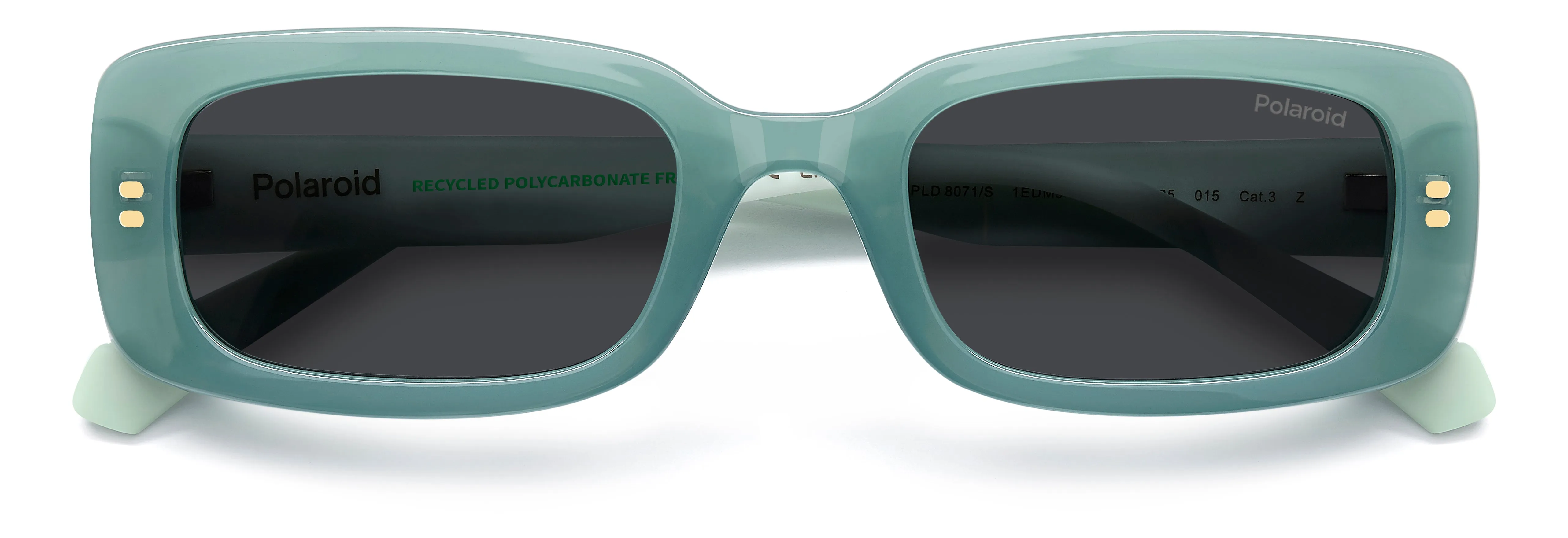 Polaroid Junior Polaroid PLD 8071/S 1ED/M9 Occhiali da sole bambino Policarbonato Verde Grigio Squadrata Polarizzata - immagine 3