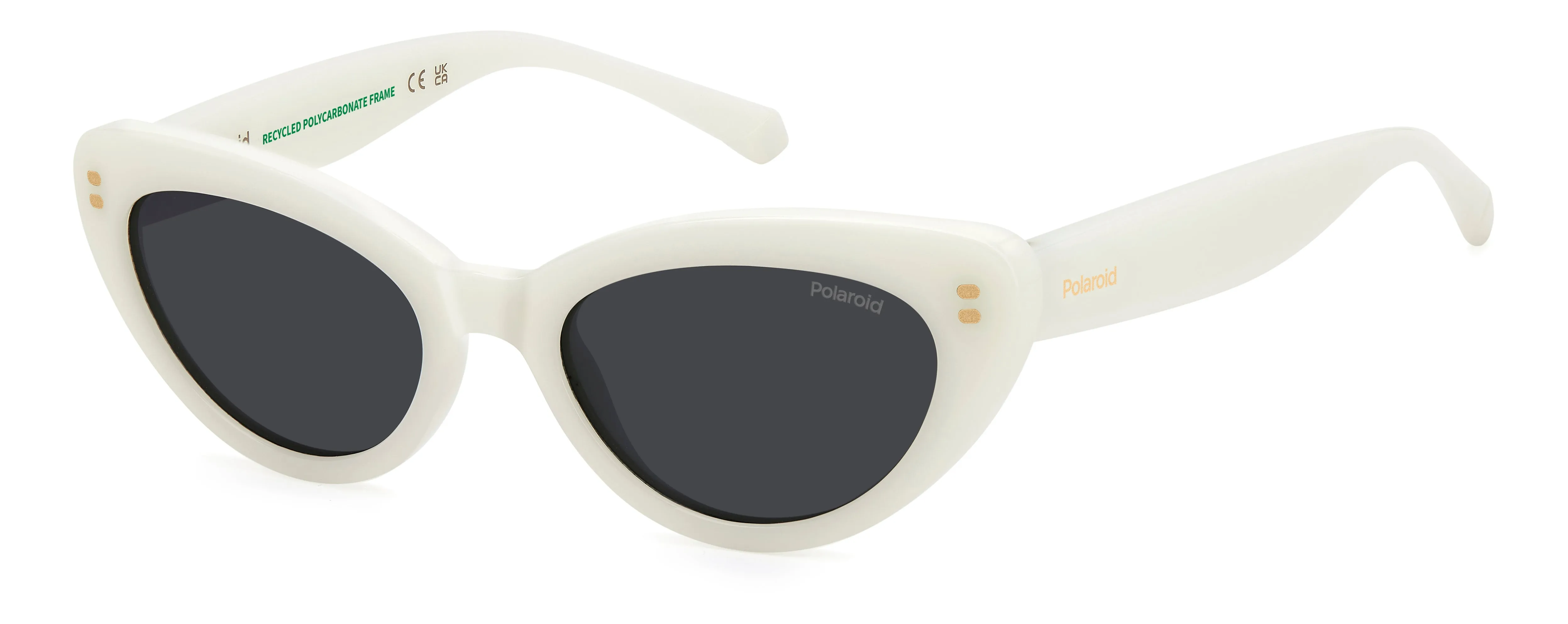 Polaroid Junior Polaroid PLD 8068/S VK6/M9 Occhiali da sole bambino Policarbonato Bianco Grigio Cat Eye Polarizzata - immagine 1