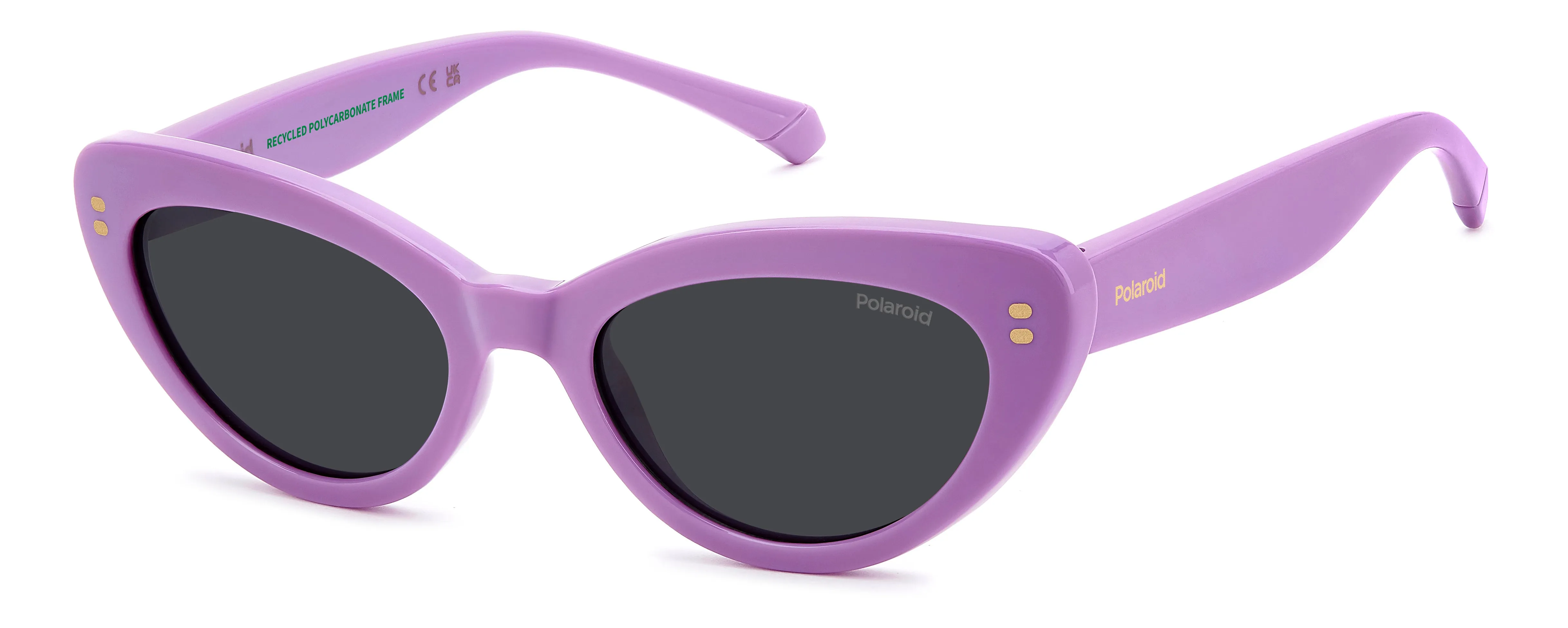 Polaroid Junior Polaroid PLD 8068/S B3V/M9 Occhiali da sole bambino Policarbonato Viola Grigio Cat Eye Polarizzata - immagine 1