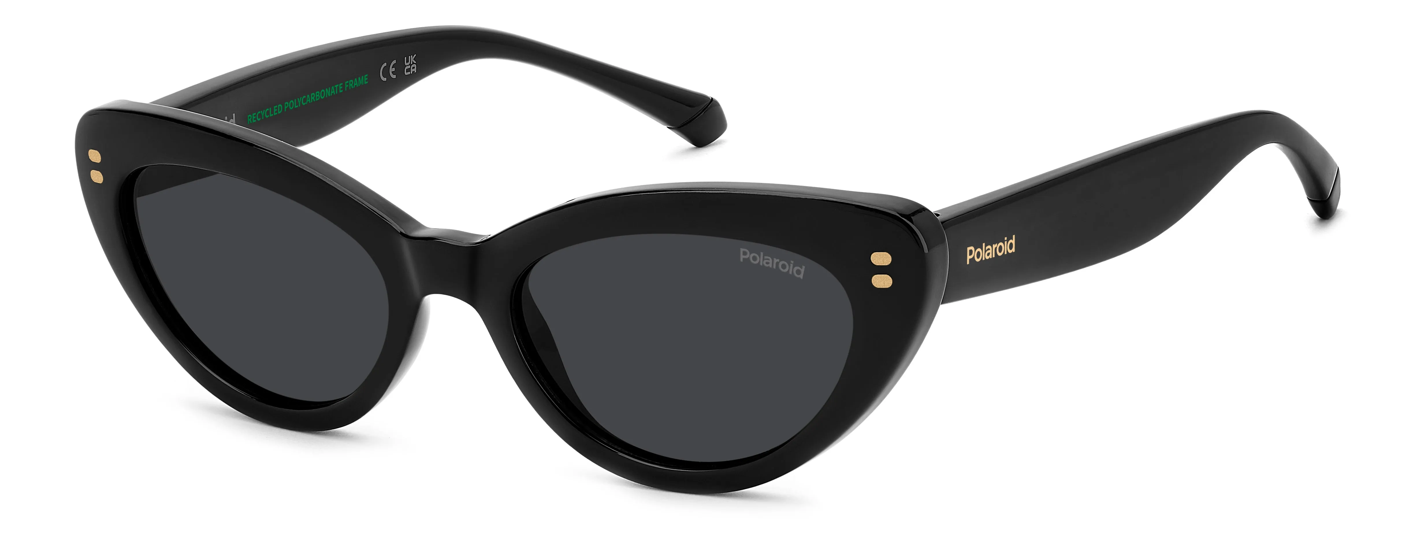 Polaroid Junior Polaroid PLD 8068/S 807/M9 Occhiali da sole bambino Policarbonato Nero Grigio Cat Eye Polarizzata - immagine 1