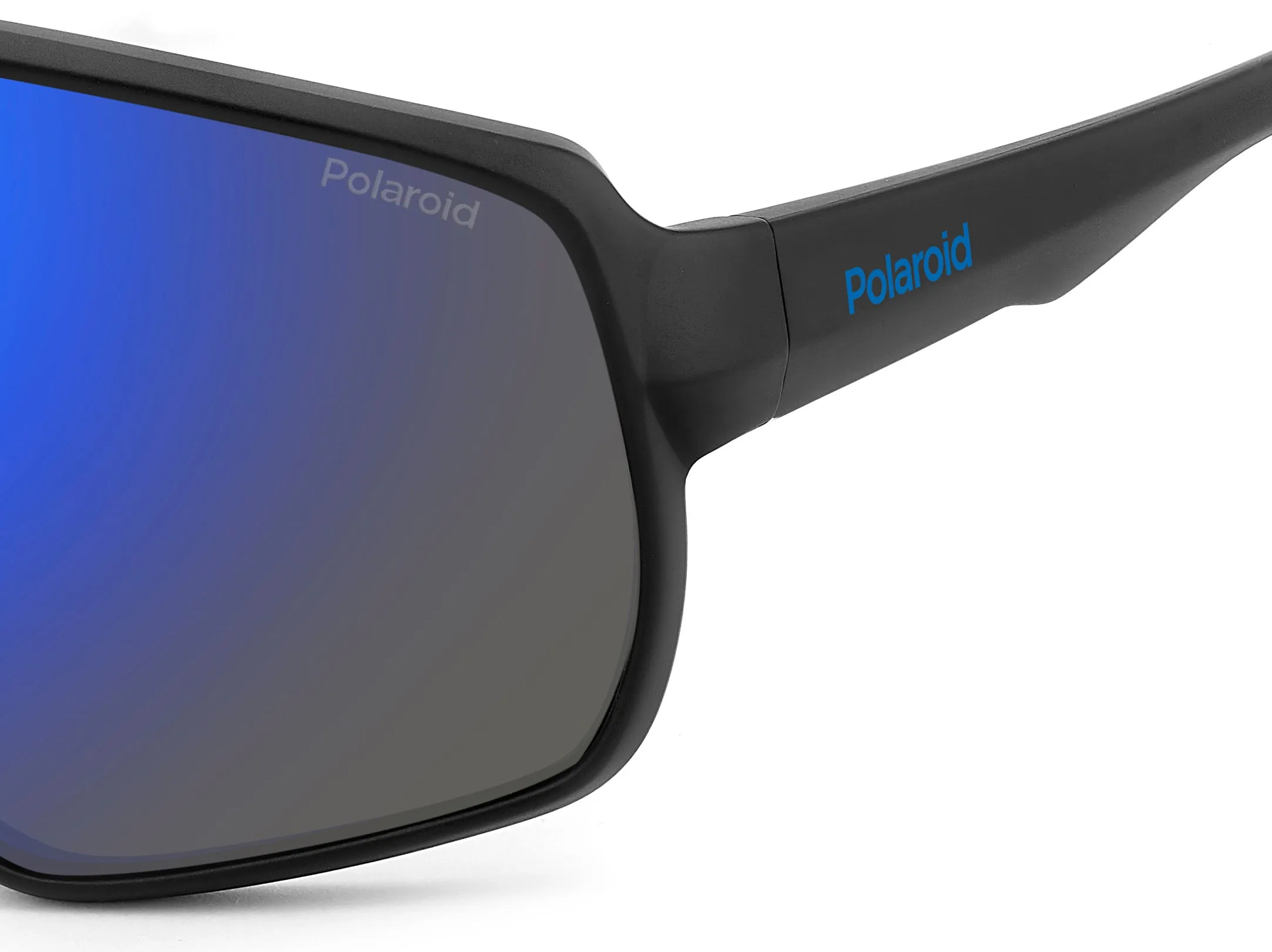Polaroid Junior Polaroid PLD 8070/S 003/5X Occhiali da sole bambino Policarbonato Nero Blu Maschera Polarizzata Specchiato - immagine 4