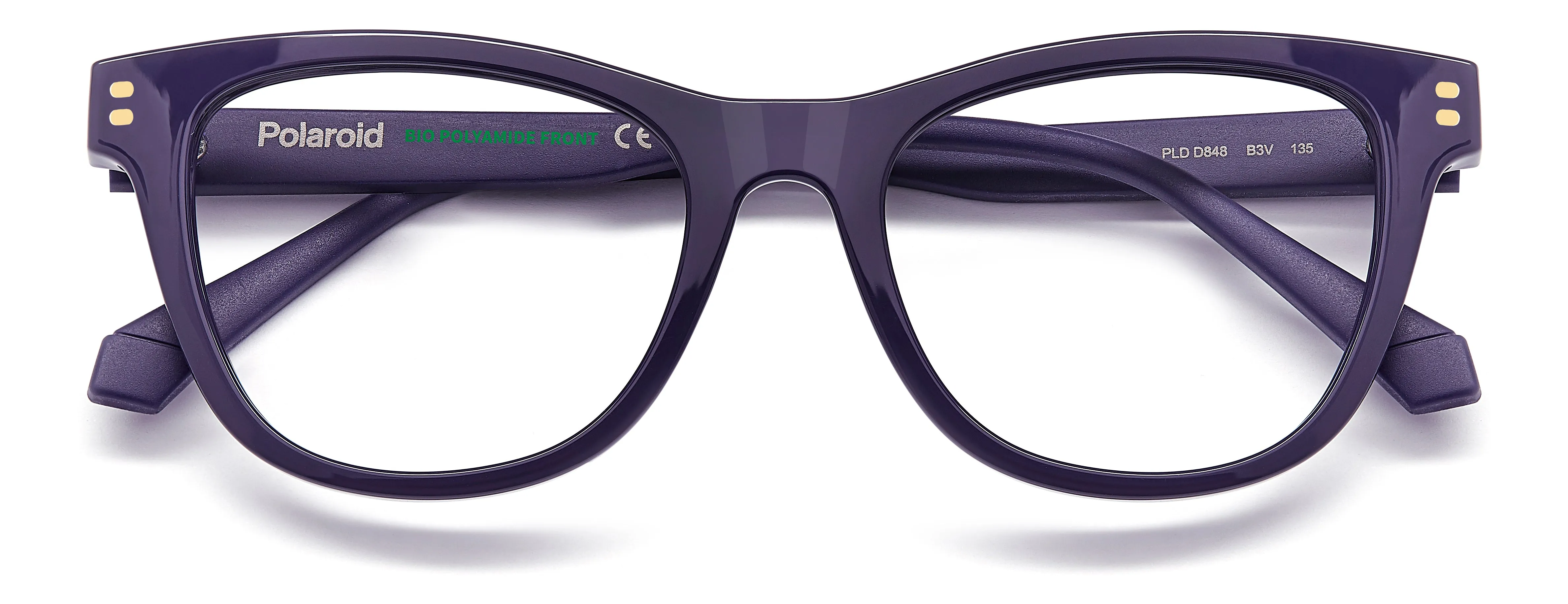 Polaroid Junior Polaroid PLD D848 B3V Montature da vista bambino Eco-poliammide Viola Cat Eye Normale - immagine 3