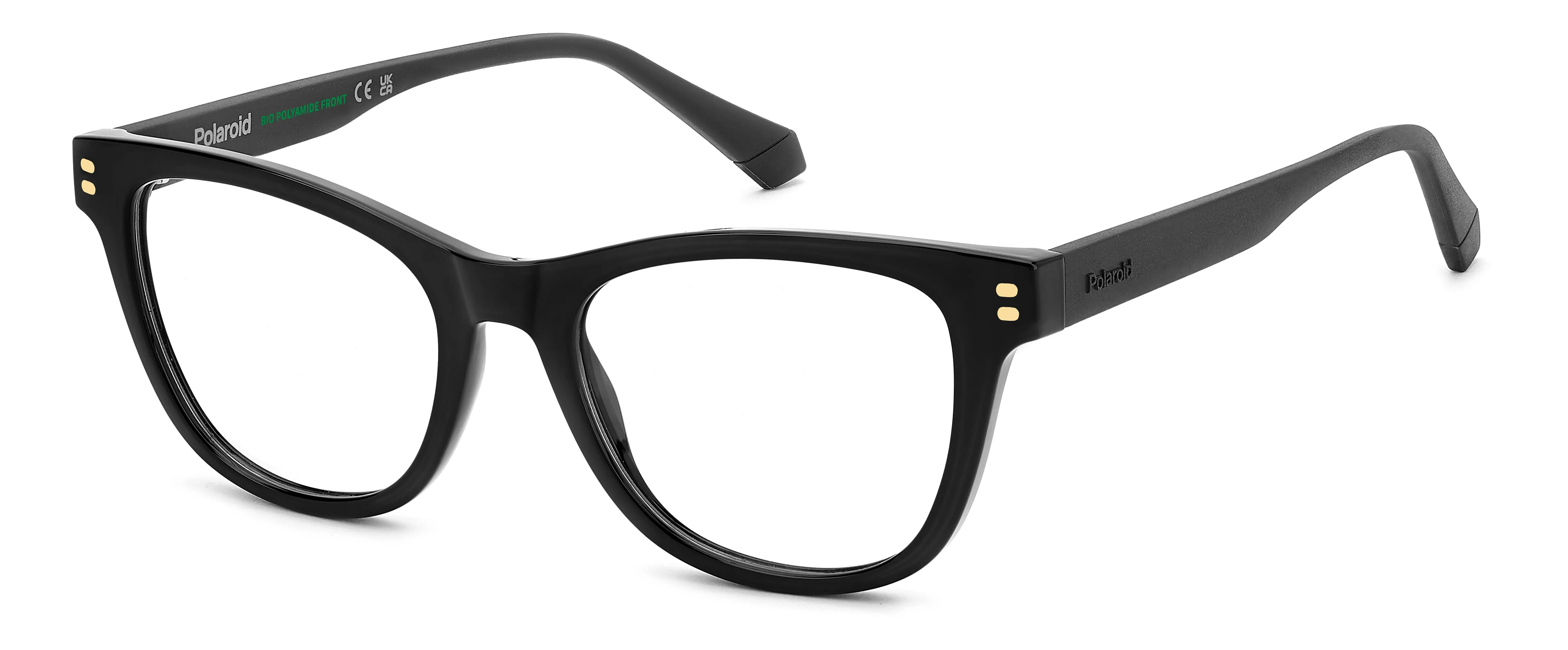 Polaroid Junior Polaroid PLD D848 807 Montature da vista bambino Eco-poliammide Nero Cat Eye Normale - immagine 1