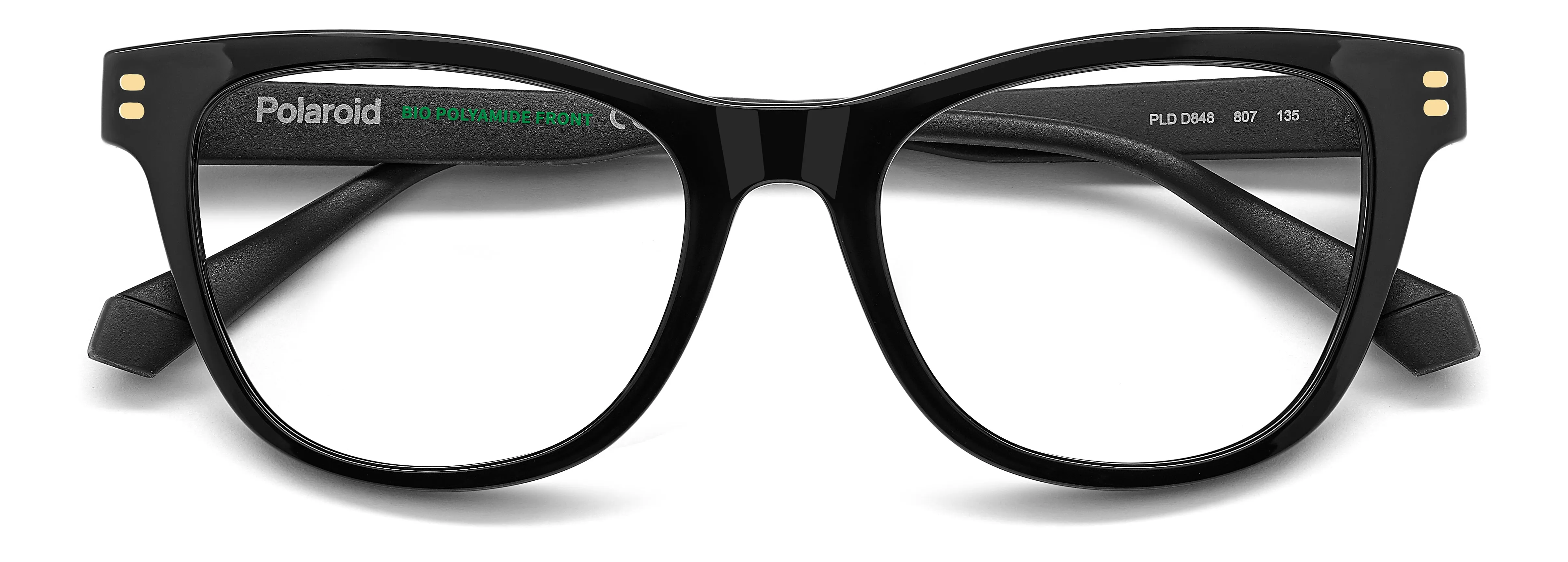 Polaroid Junior Polaroid PLD D848 807 Montature da vista bambino Eco-poliammide Nero Cat Eye Normale - immagine 3