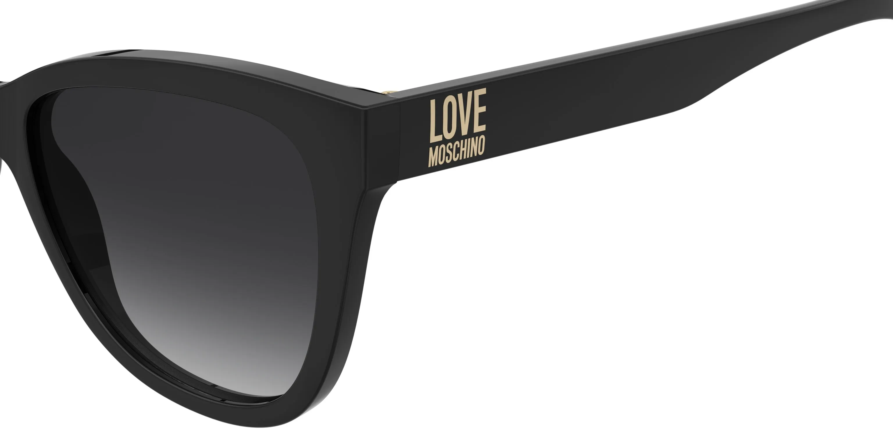 Moschino MOL097/S 807/9O Occhiali da sole Acetato Nero Grigio Cat Eye Normale Sfumato - immagine 3