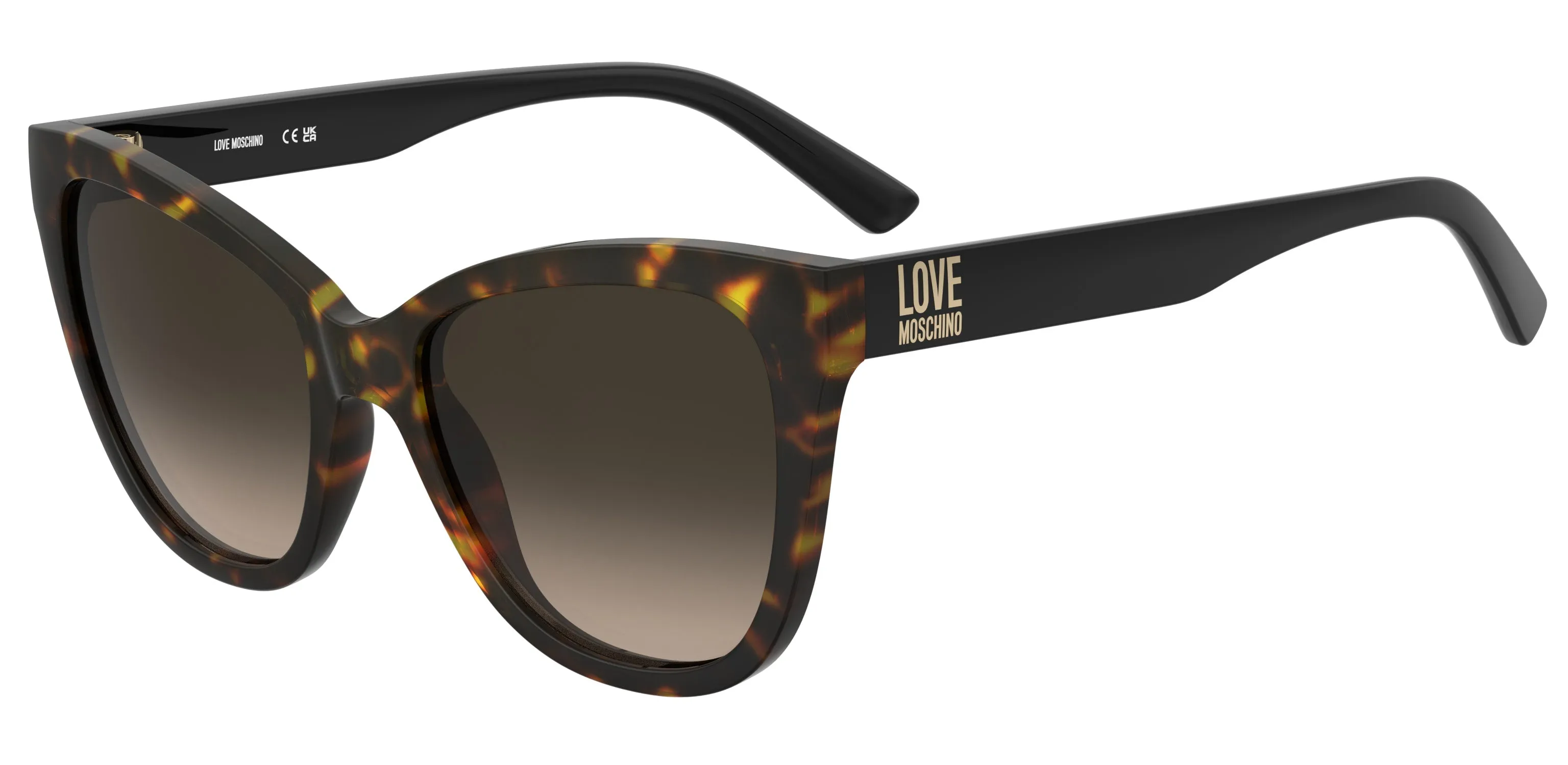 Moschino MOL097/S 086/HA Occhiali da sole Acetato Havana Marrone Cat Eye Normale Sfumato - immagine 1