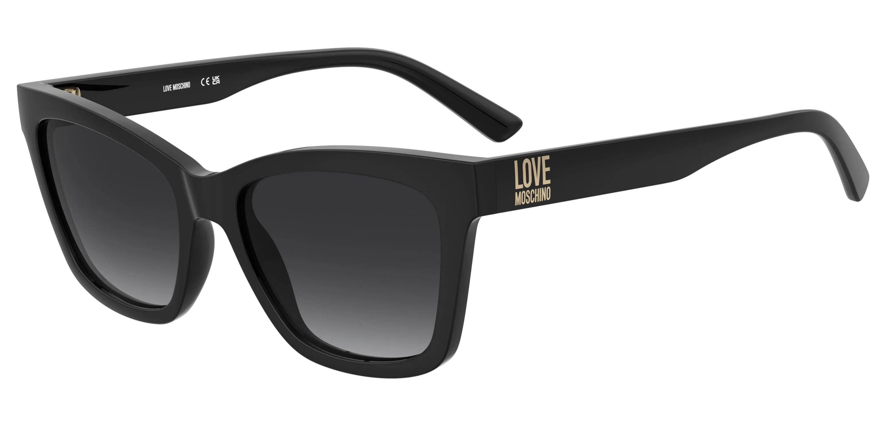 Moschino MOL096/S 807/9O Occhiali da sole Acetato Nero Grigio Squadrata Normale Sfumato - immagine 1