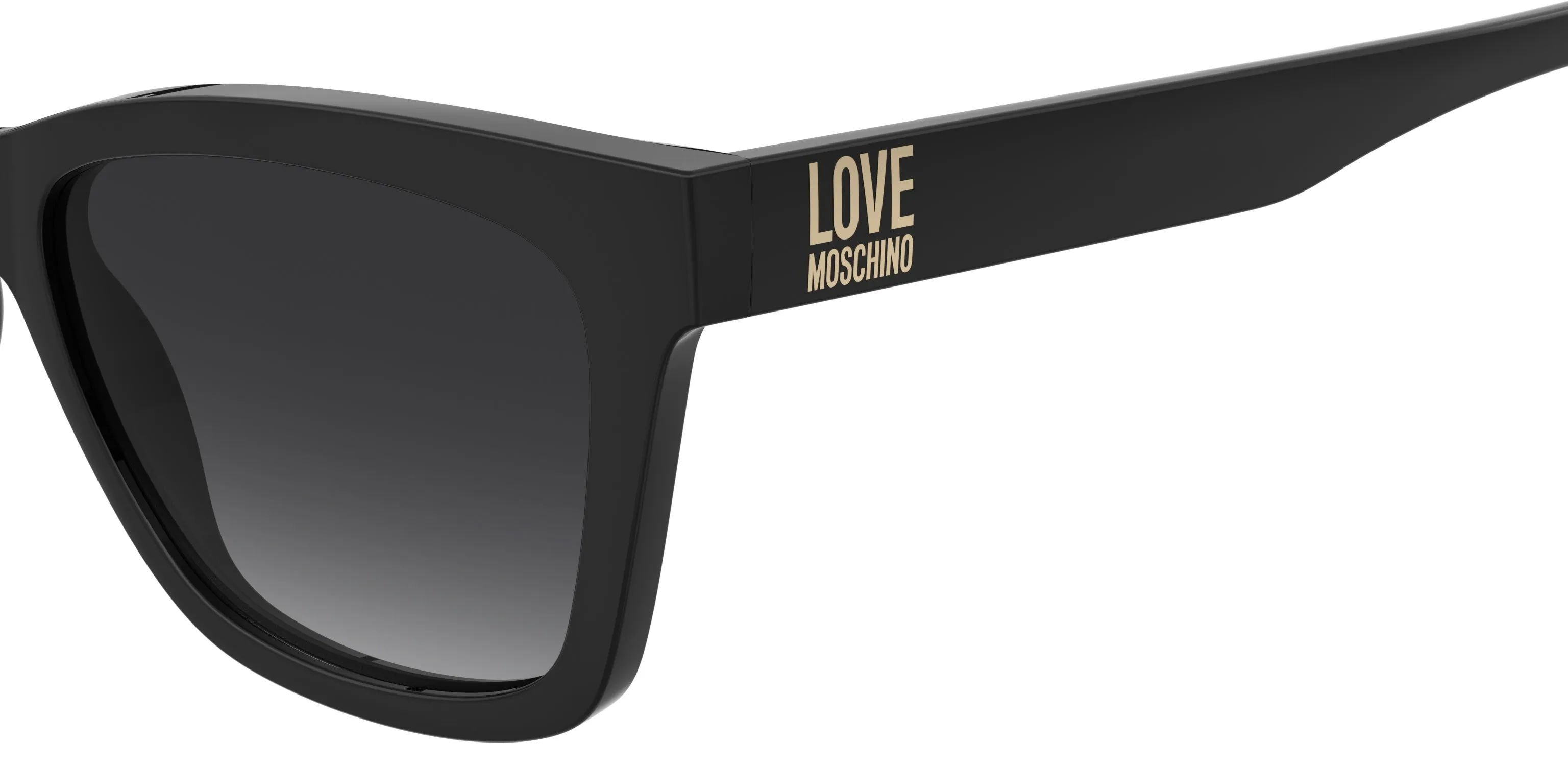 Moschino MOL096/S 807/9O Occhiali da sole Acetato Nero Grigio Squadrata Normale Sfumato - immagine 3
