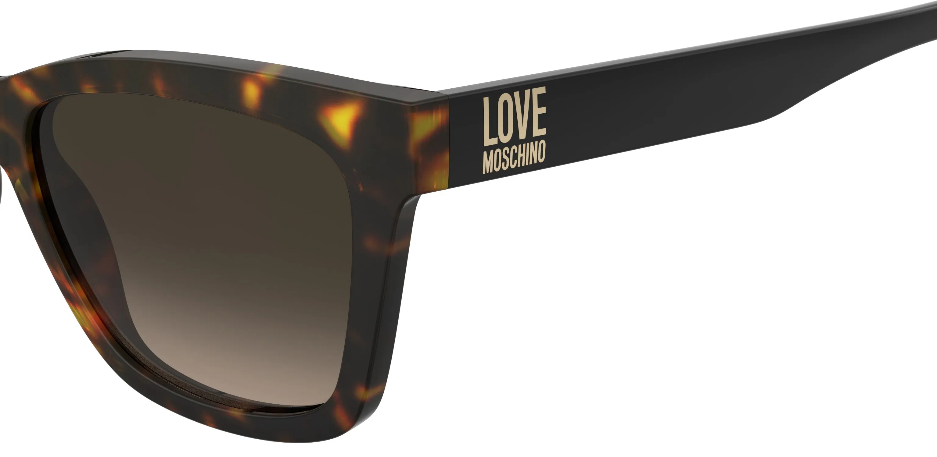 Moschino MOL096/S 086/HA Occhiali da sole Acetato Havana Marrone Squadrata Normale Sfumato - immagine 3