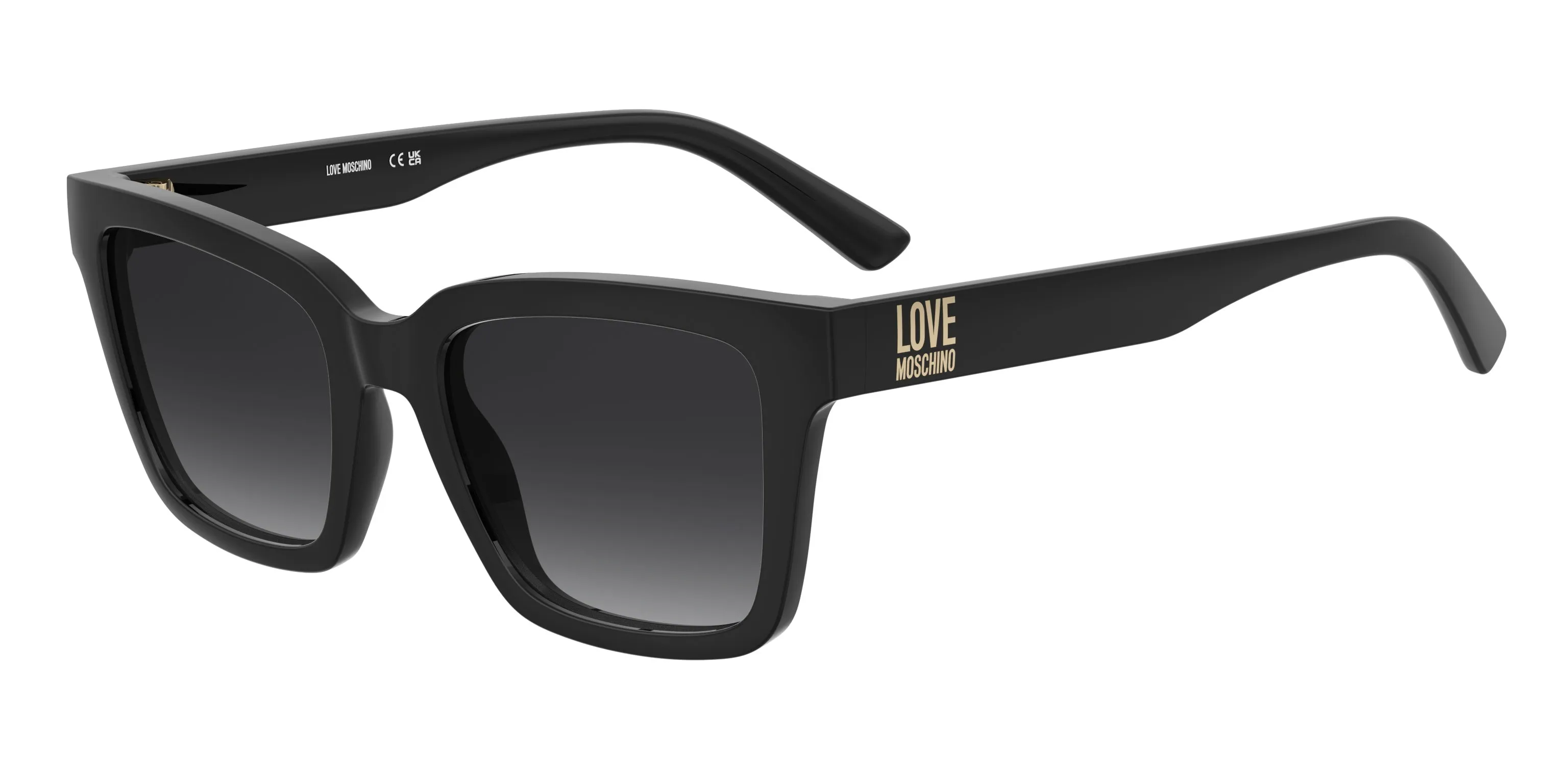 Moschino MOL091/S 807/9O Occhiali da sole Acetato Nero Grigio Squadrata Normale Sfumato - immagine 1