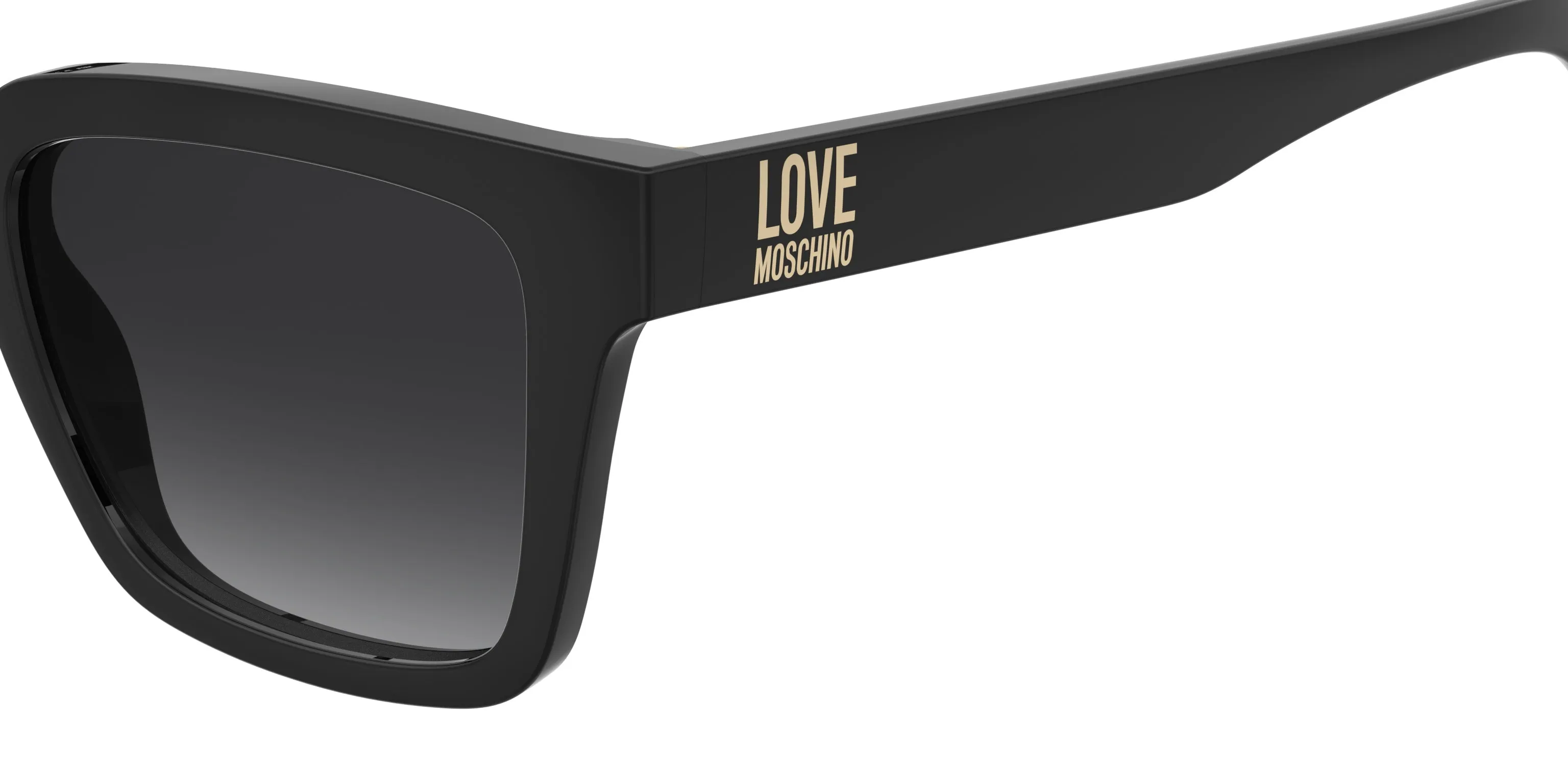 Moschino MOL091/S 807/9O Occhiali da sole Acetato Nero Grigio Squadrata Normale Sfumato - immagine 3