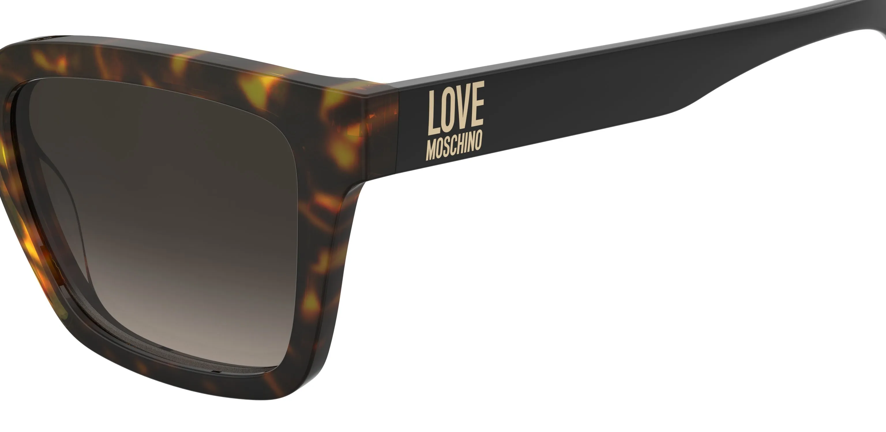 Moschino MOL091/S 086/HA Occhiali da sole Acetato Havana Marrone Squadrata Normale Sfumato - immagine 3