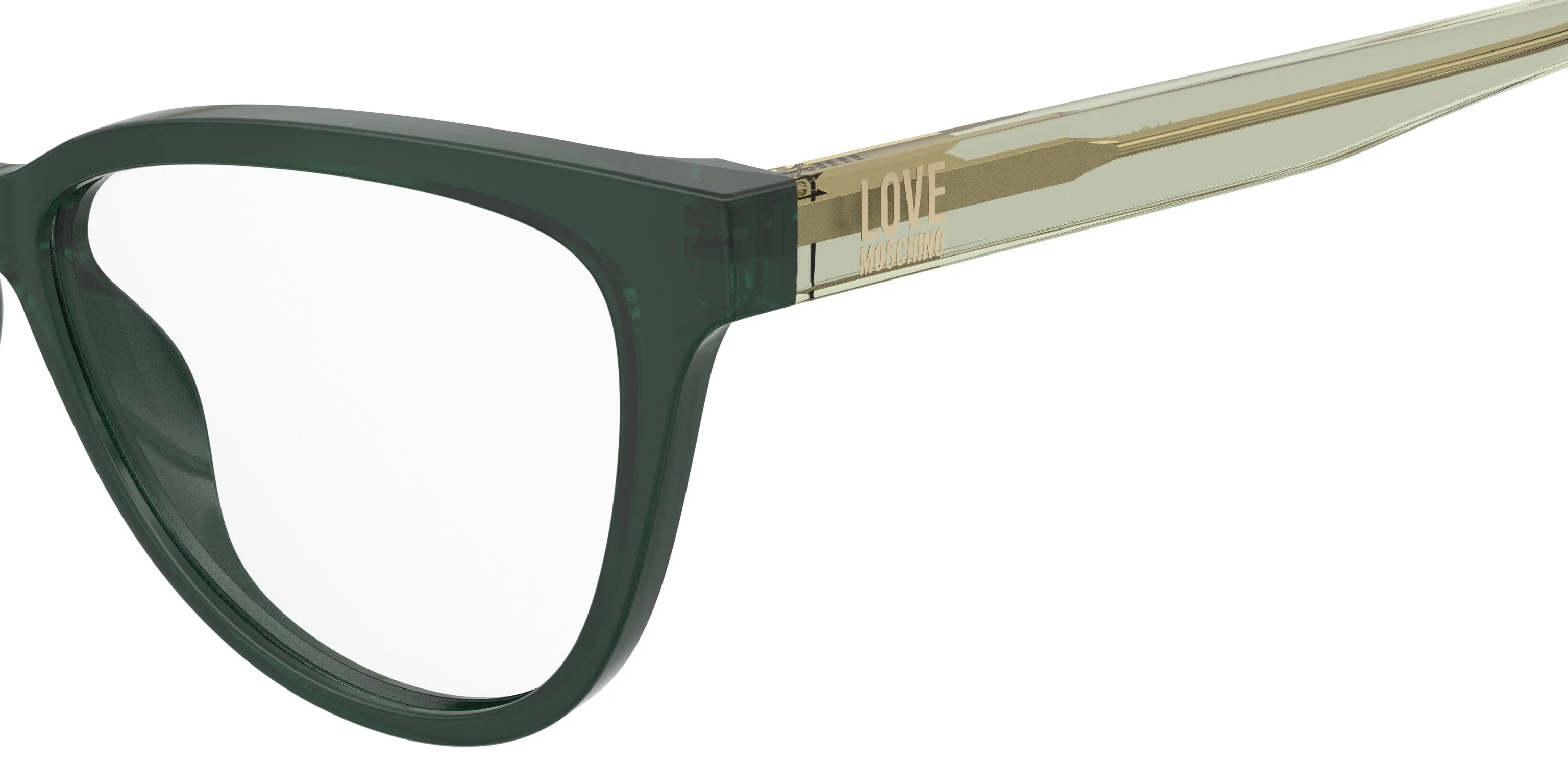 Moschino MOL659 1ED Montature da vista Acetato Verde Cat Eye Normale - immagine 3