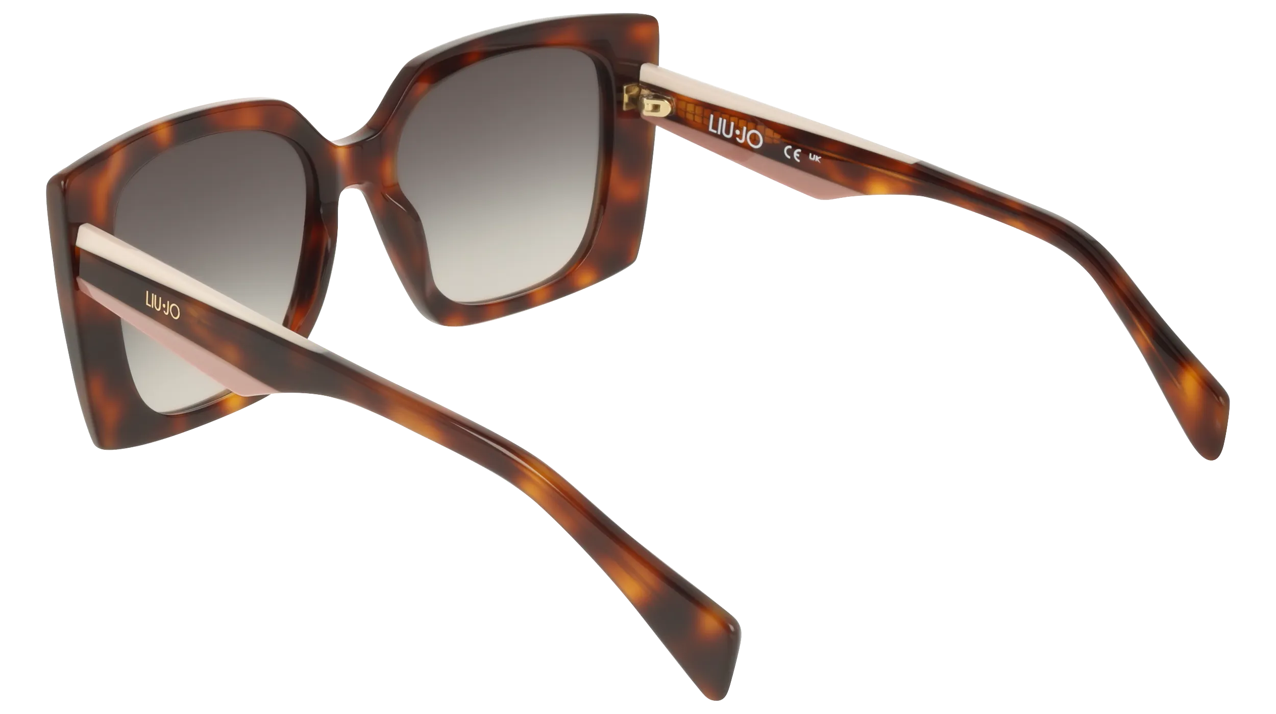 Liu Jo LJ819S 240 Occhiali da sole Acetato Havana Verde Squadrata Normale Sfumato - immagine 4