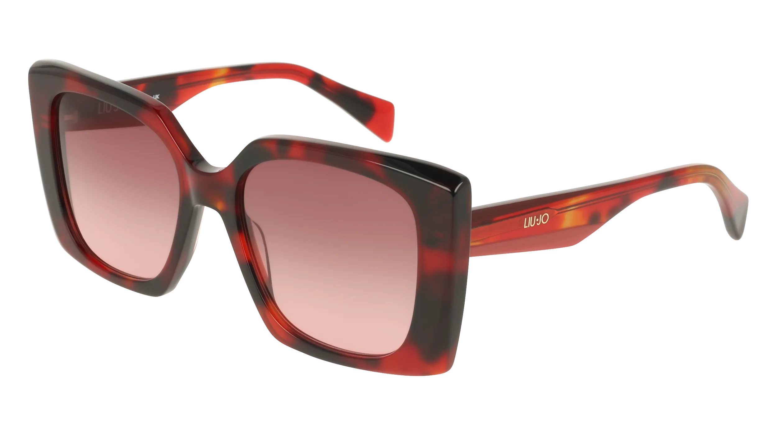 Liu Jo LJ819S 640 Occhiali da sole Acetato Rosso Squadrata Normale Sfumato - immagine 1
