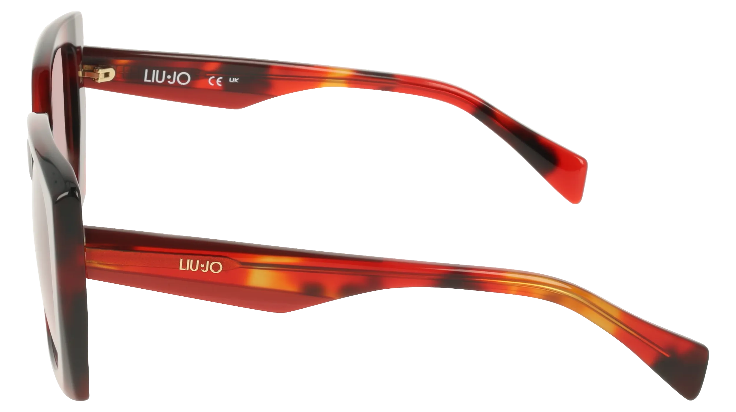 Liu Jo LJ819S 640 Occhiali da sole Acetato Rosso Squadrata Normale Sfumato - immagine 3