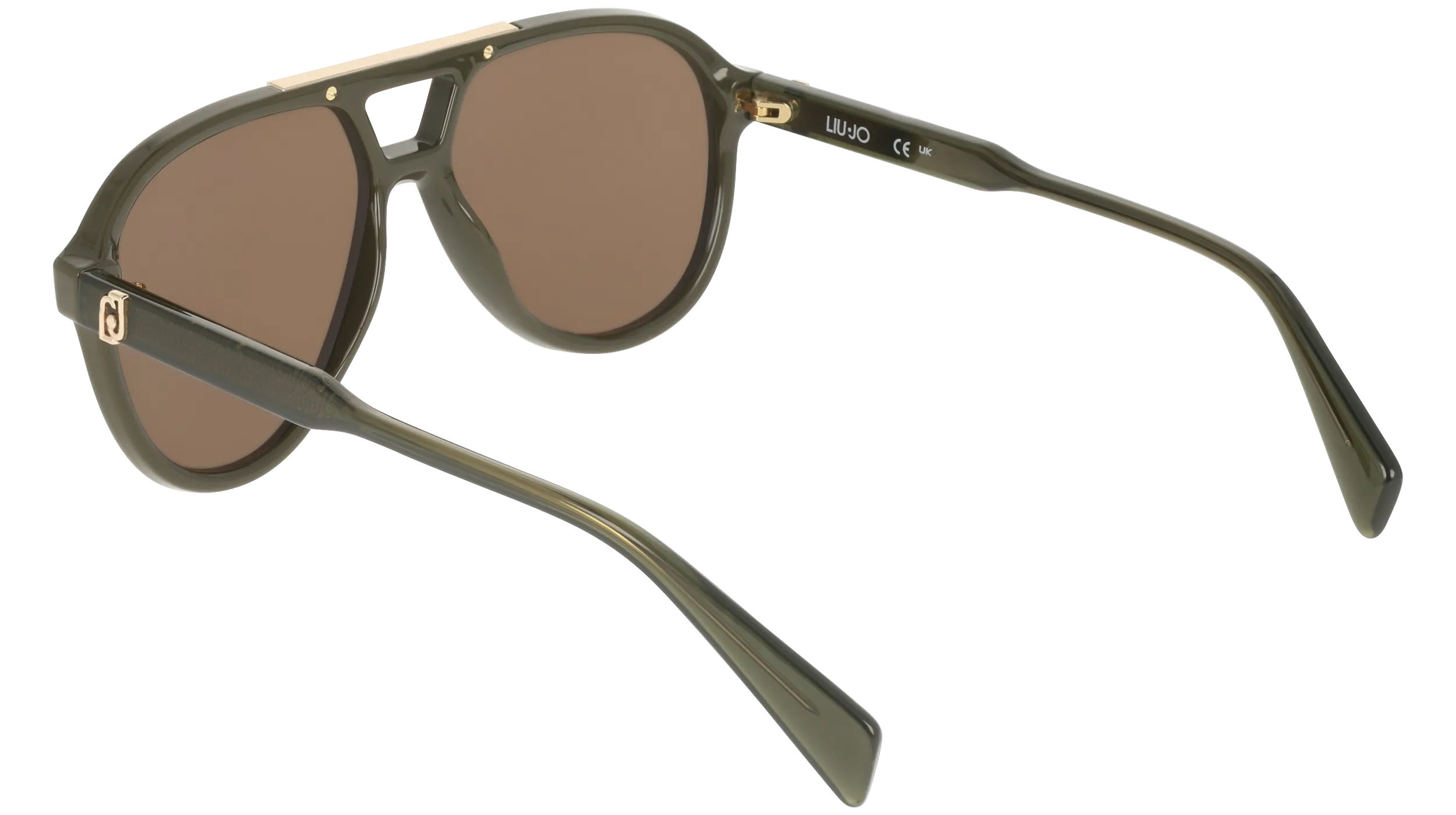 Liu Jo LJ821S 310 Occhiali da sole Bio-iniettato Verde Marrone Pilot Normale - immagine 4