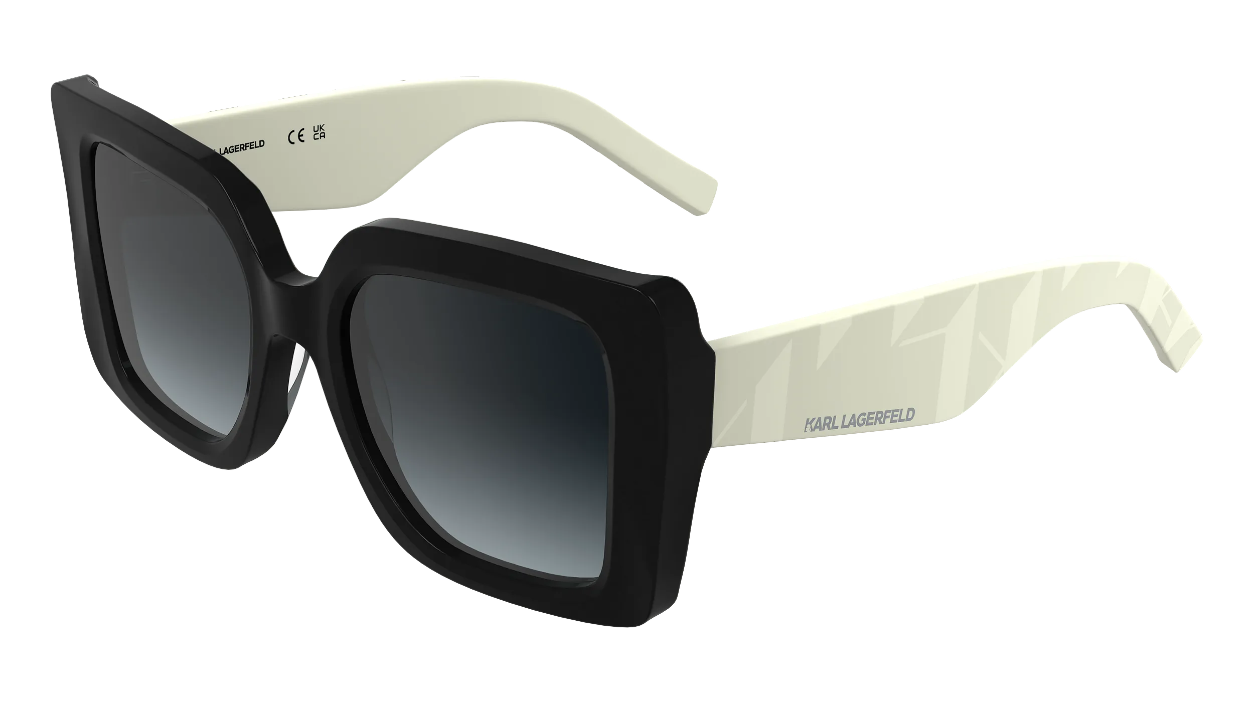Karl Lagerfeld KL6203S 006 Occhiali da sole Acetato Nero Squadrata Normale Sfumato - immagine 1