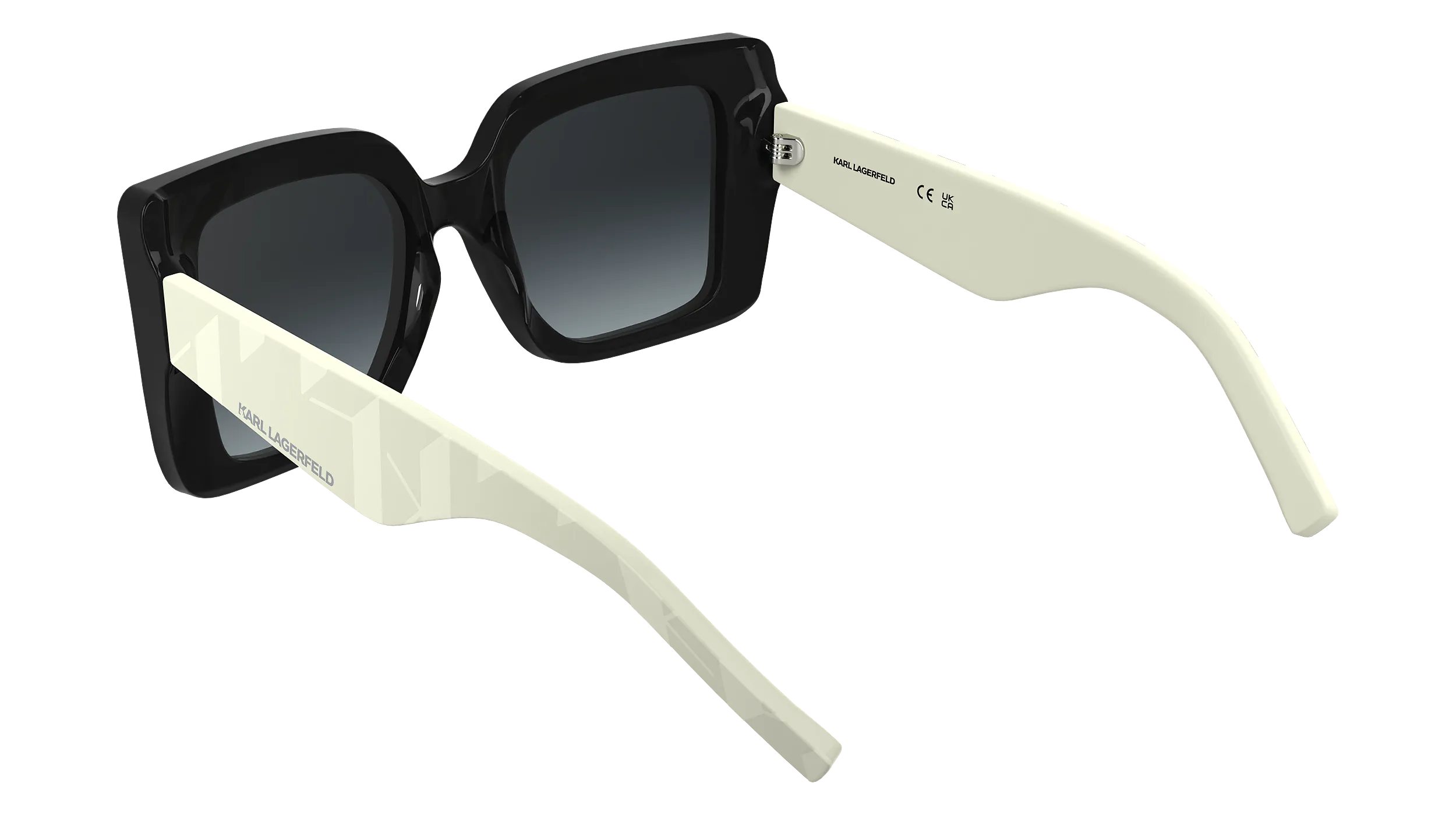 Karl Lagerfeld KL6203S 006 Occhiali da sole Acetato Nero Squadrata Normale Sfumato - immagine 4