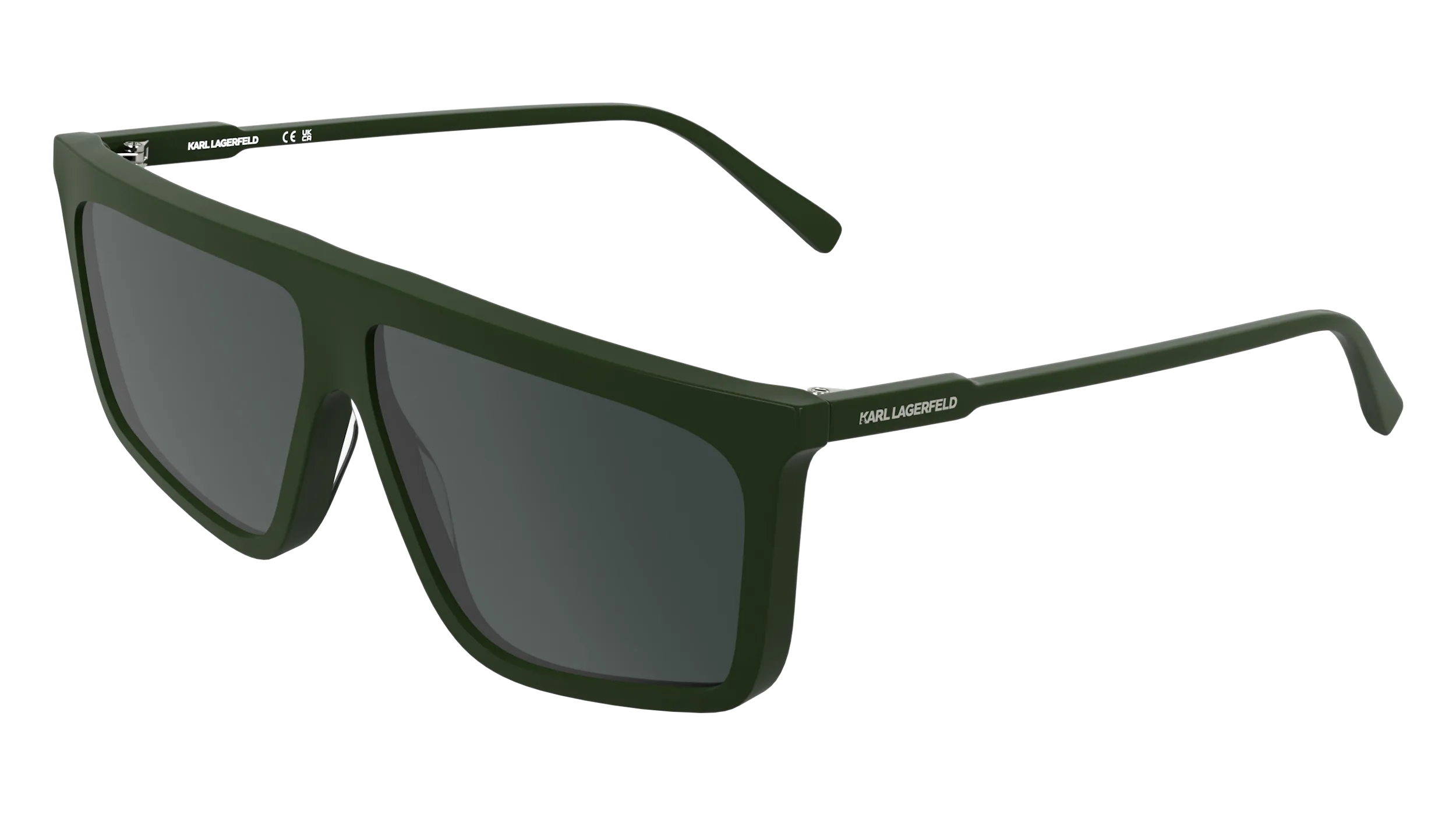 Karl Lagerfeld KL6210S 275 Occhiali da sole Acetato Verde Fumo Squadrata Normale - immagine 1
