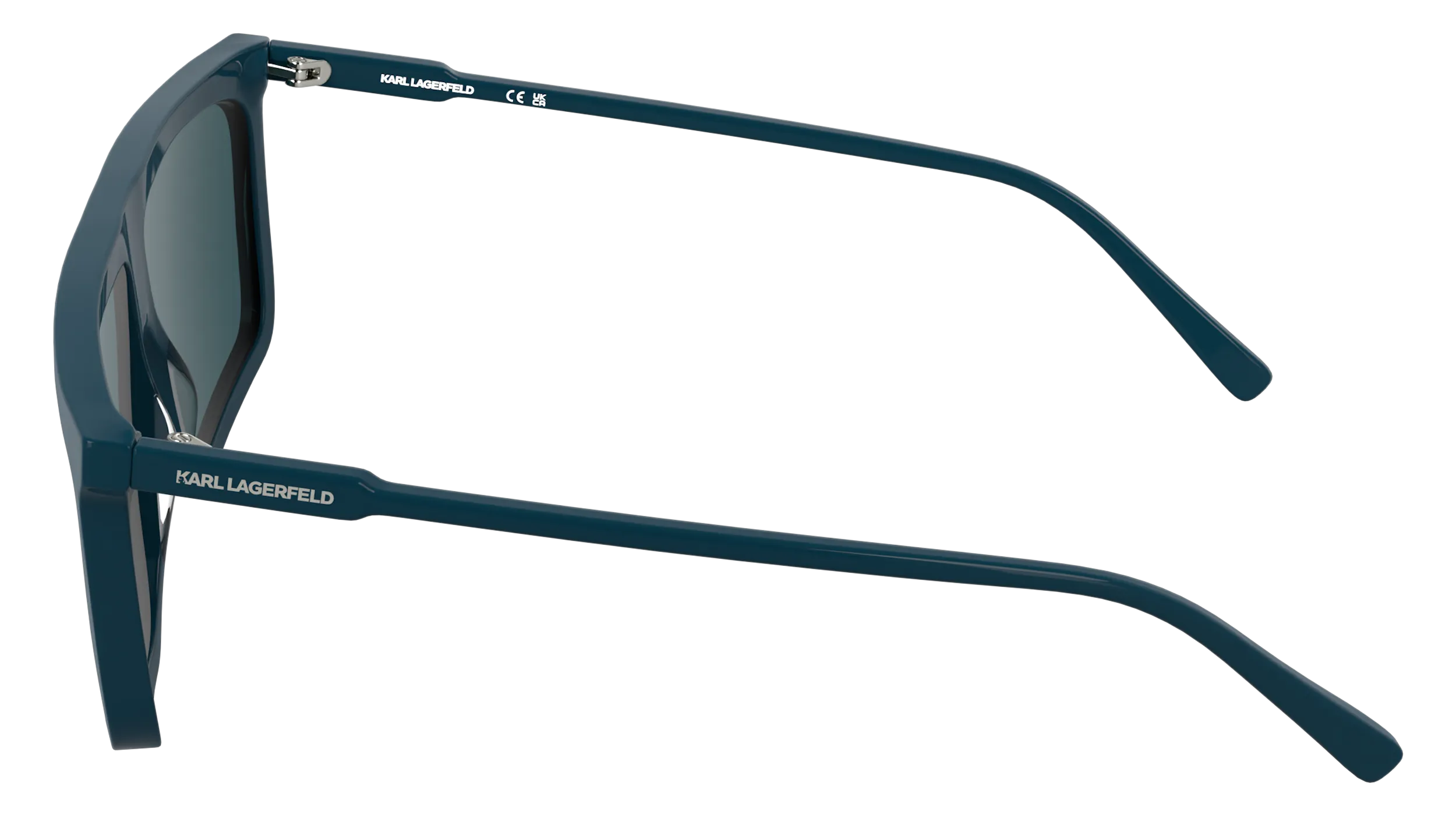 Karl Lagerfeld KL6210S 425 Occhiali da sole Acetato Petrolio Blu Squadrata Normale - immagine 3